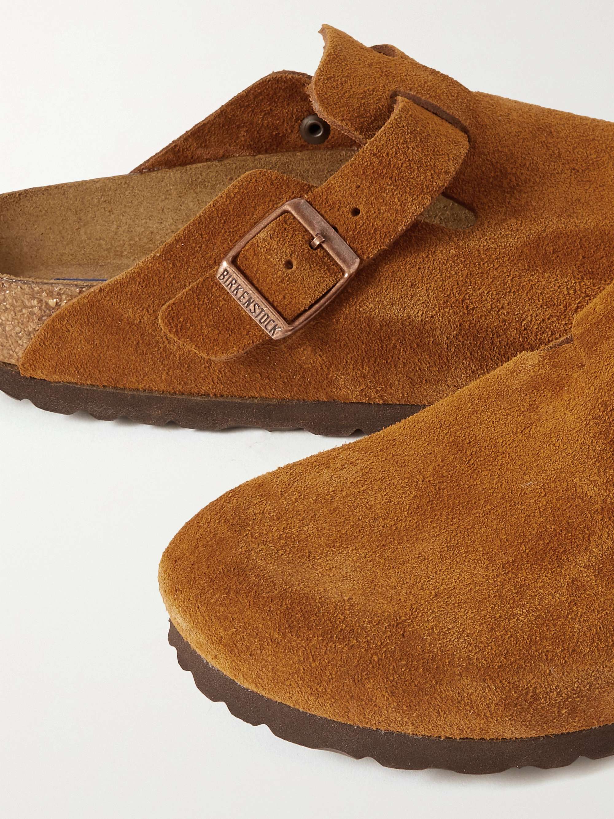 BIRKENSTOCK Boston 绒面革拖鞋