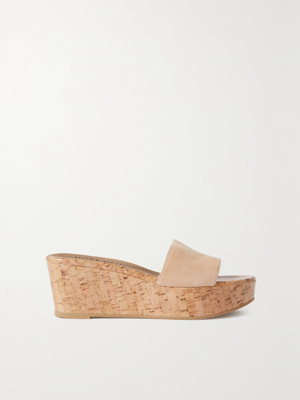 Stuart Weitzman Summer Suede Wedge Sandals In Neutrals