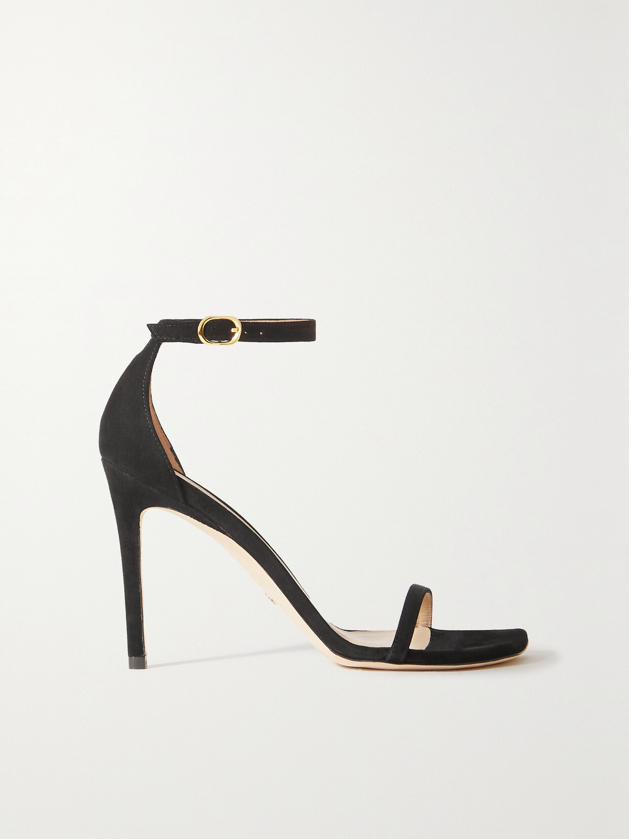 Stuart Weitzman Nudistcurve Suede Sandals - Black