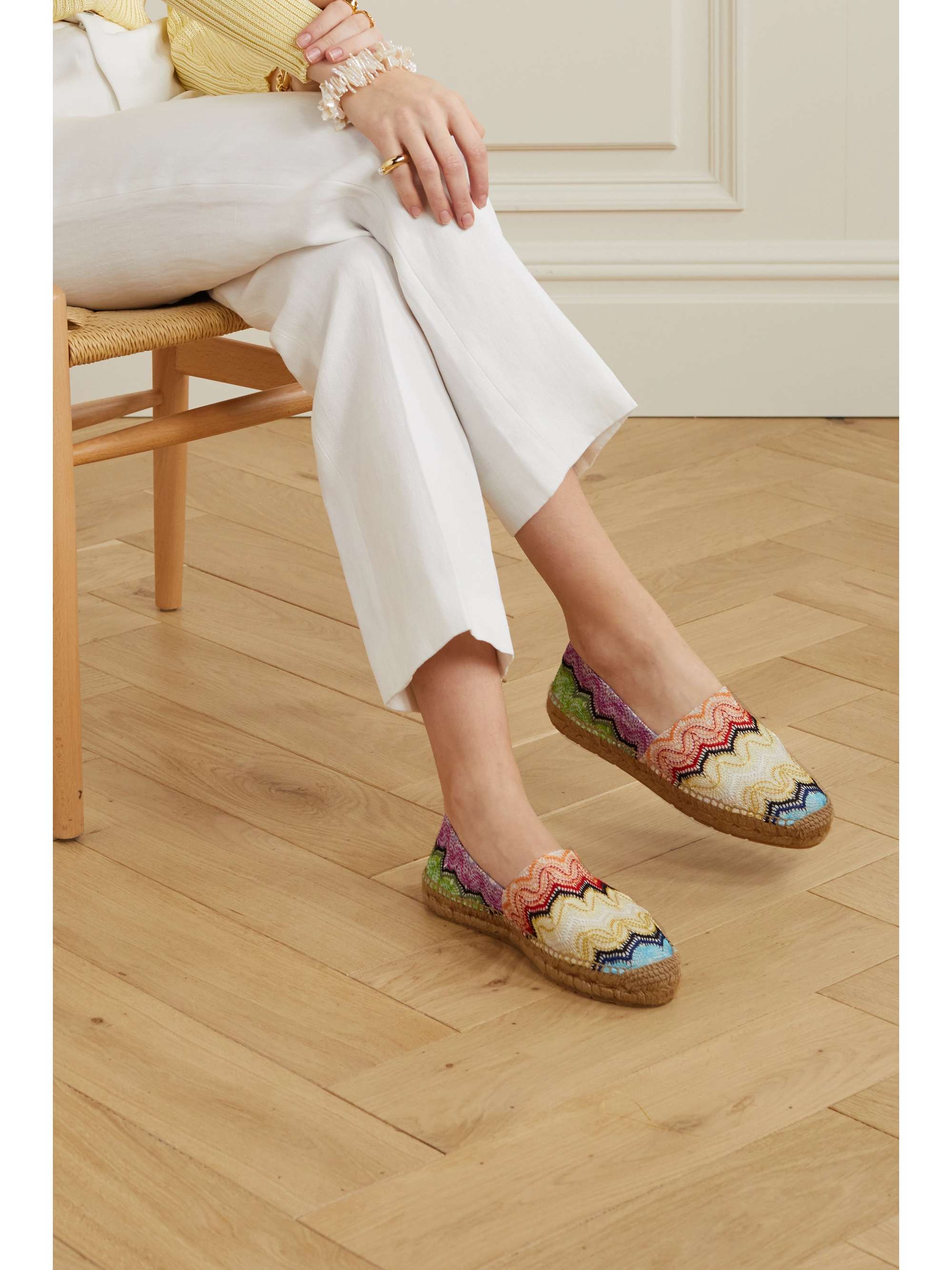 MISSONI Printed twill espadrilles