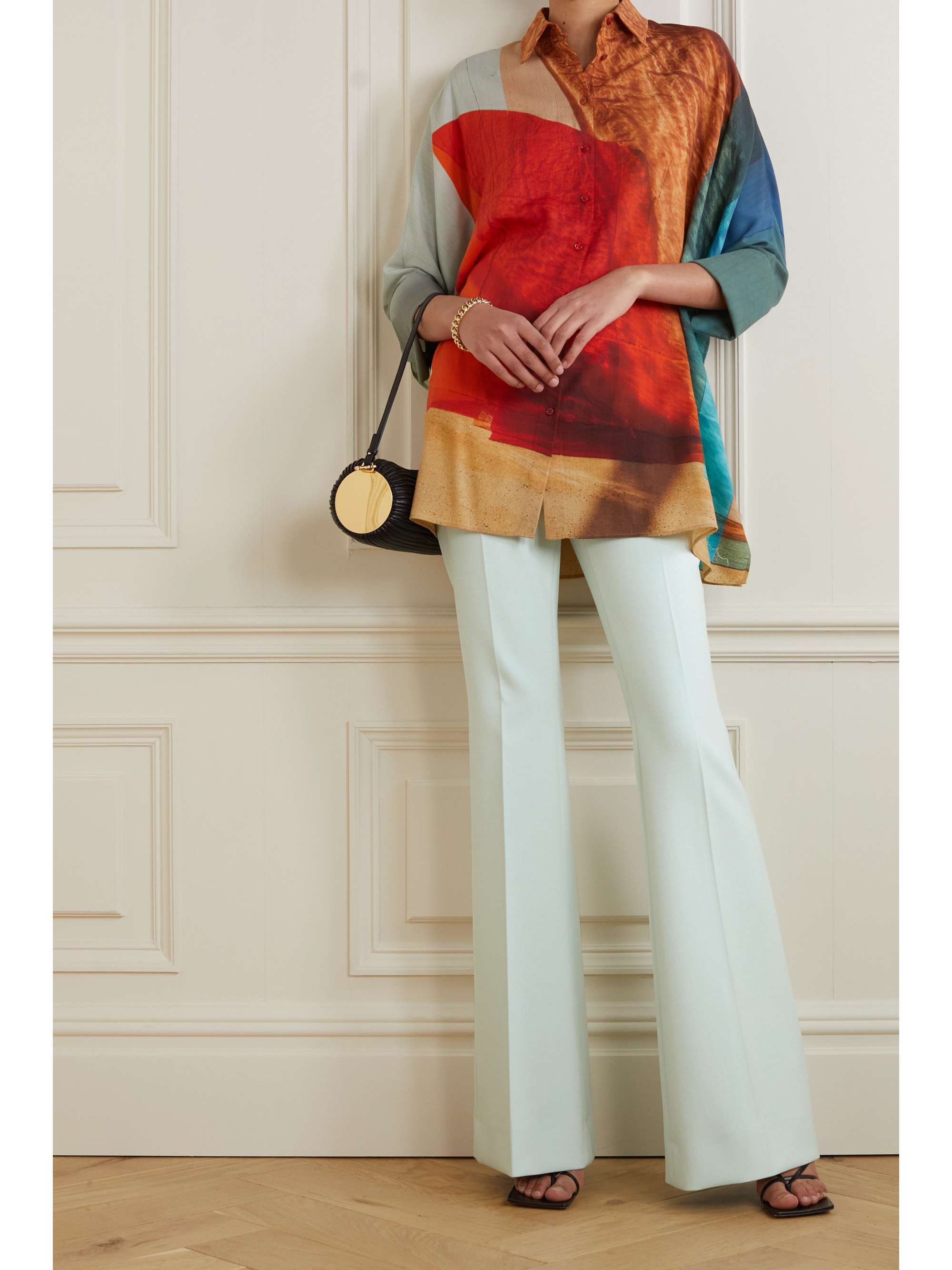 AKRIS Faralda crepe flared pants