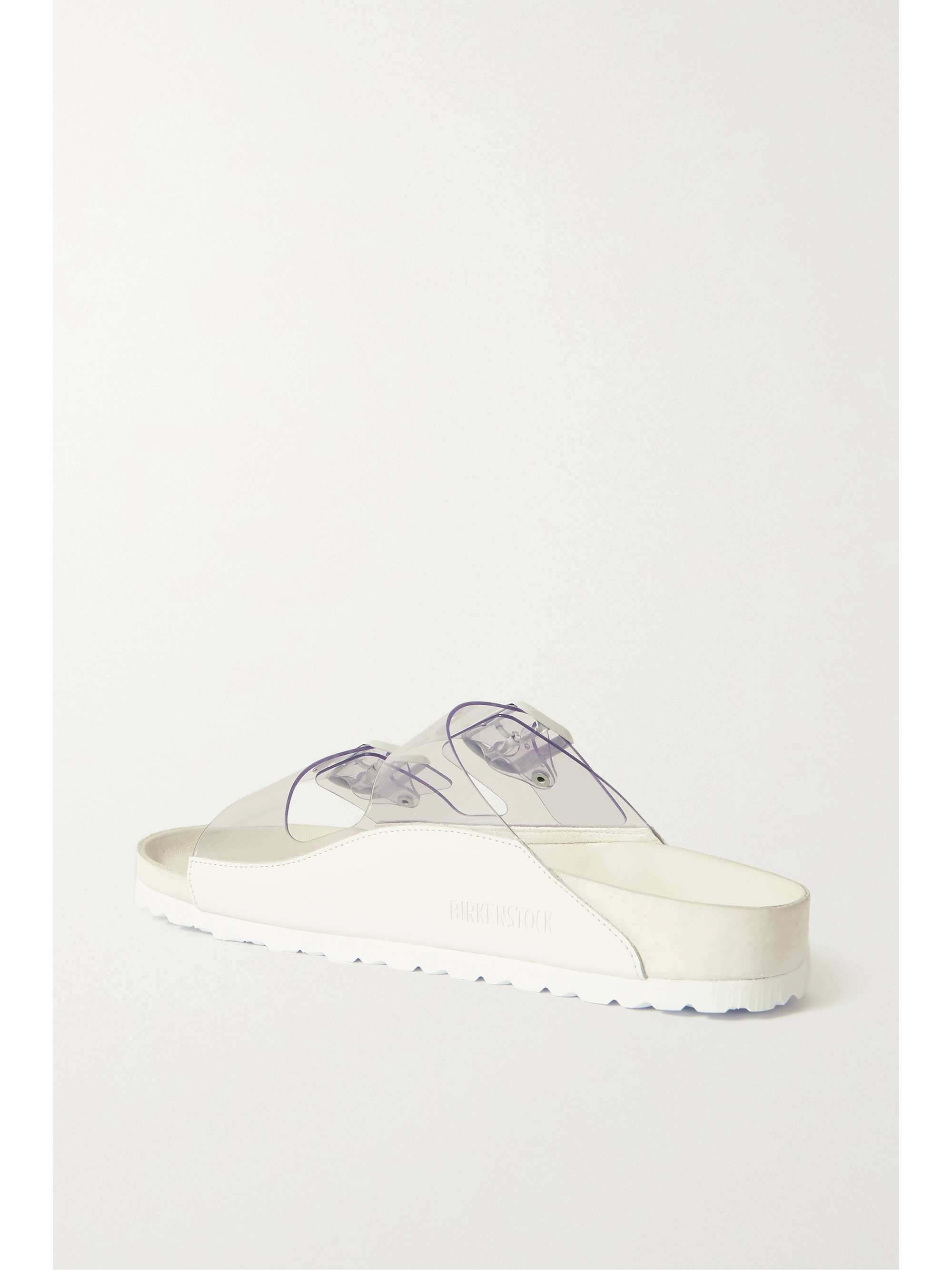 BIRKENSTOCK 1774 + Manolo Blahnik Arizona leather-trimmed PVC sandals