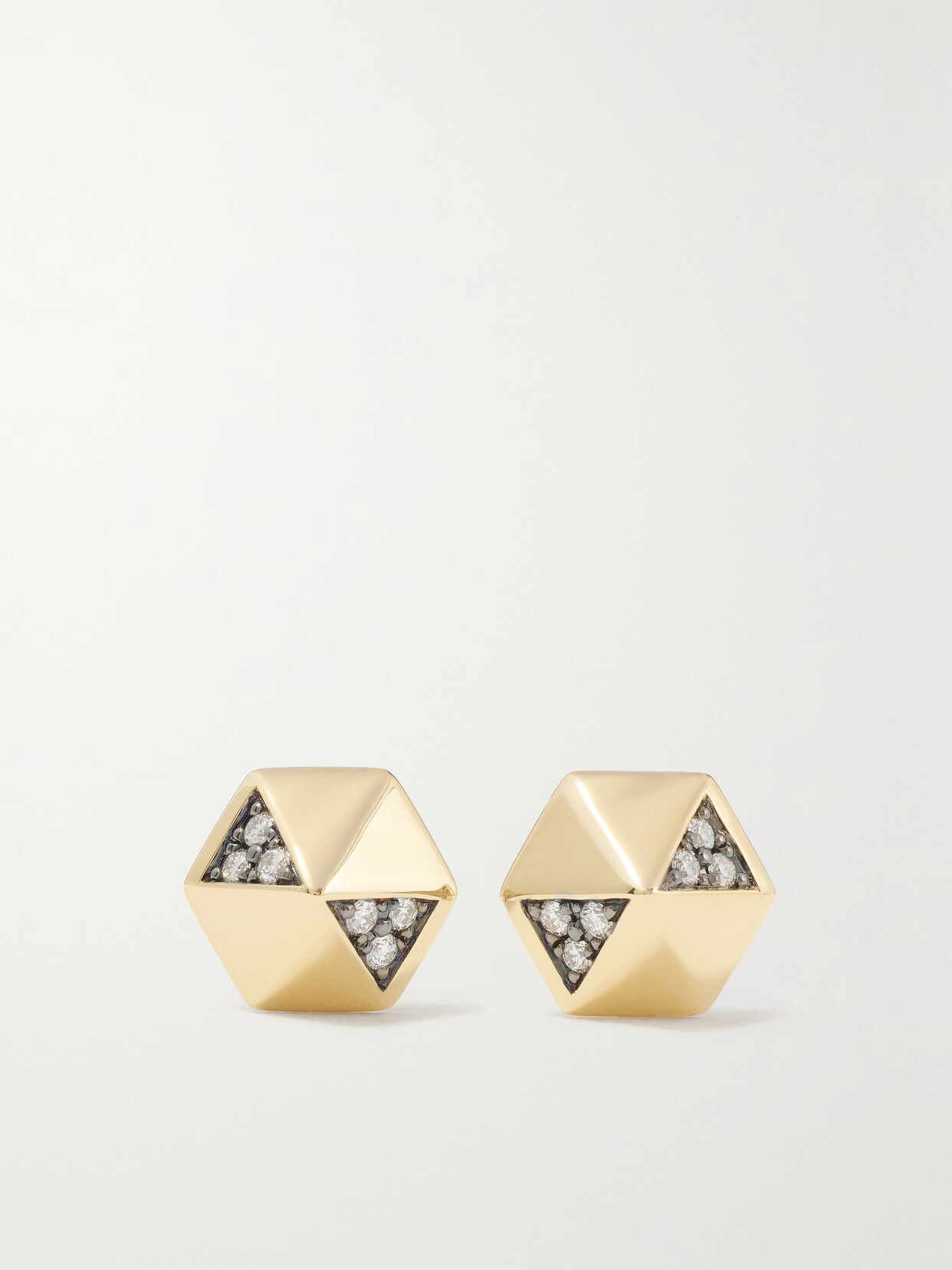 Harwell Godfrey 18-karat , Rhodium-plated And Diamond Earrings