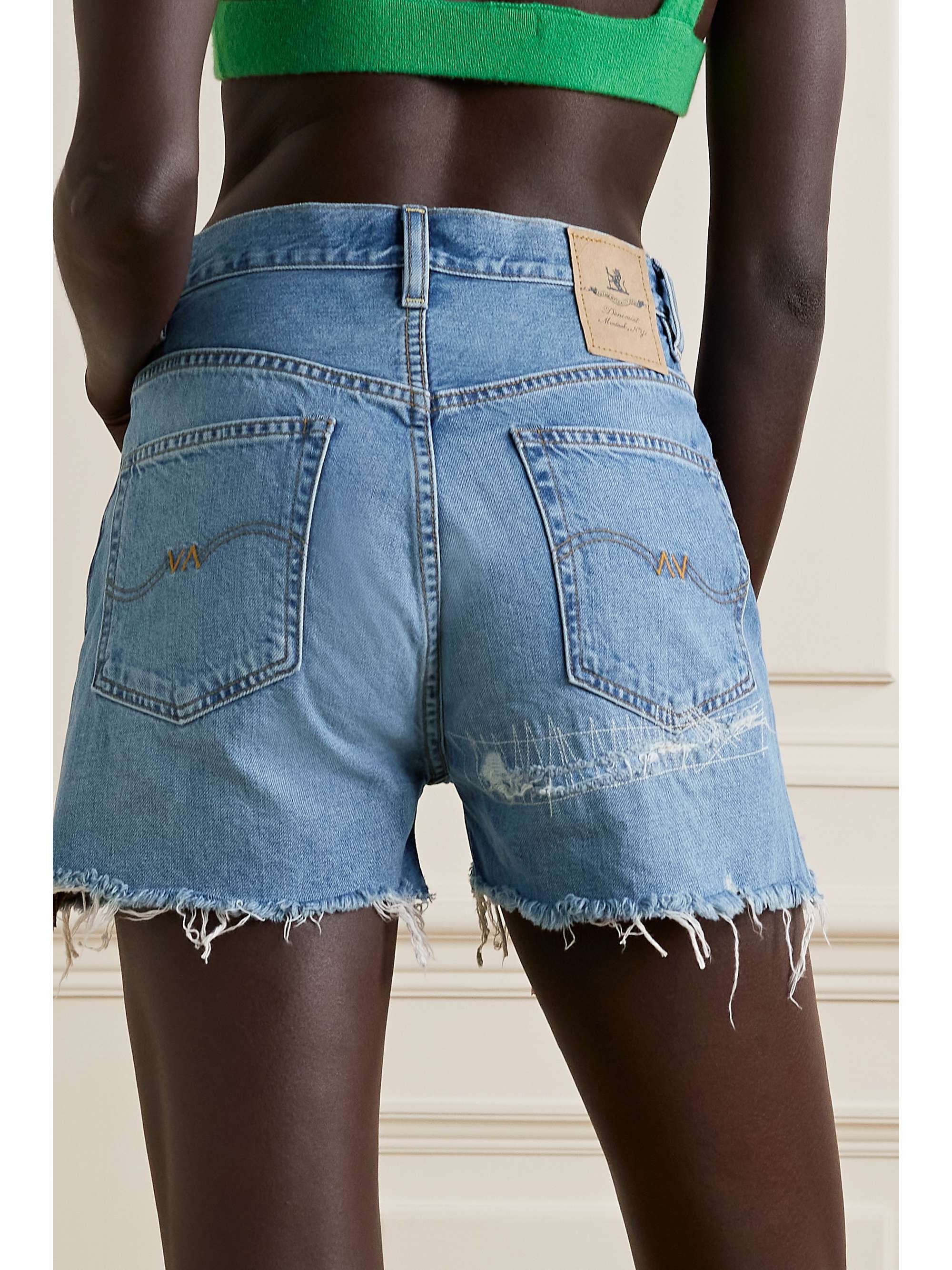 DENIMIST Nic distressed denim shorts