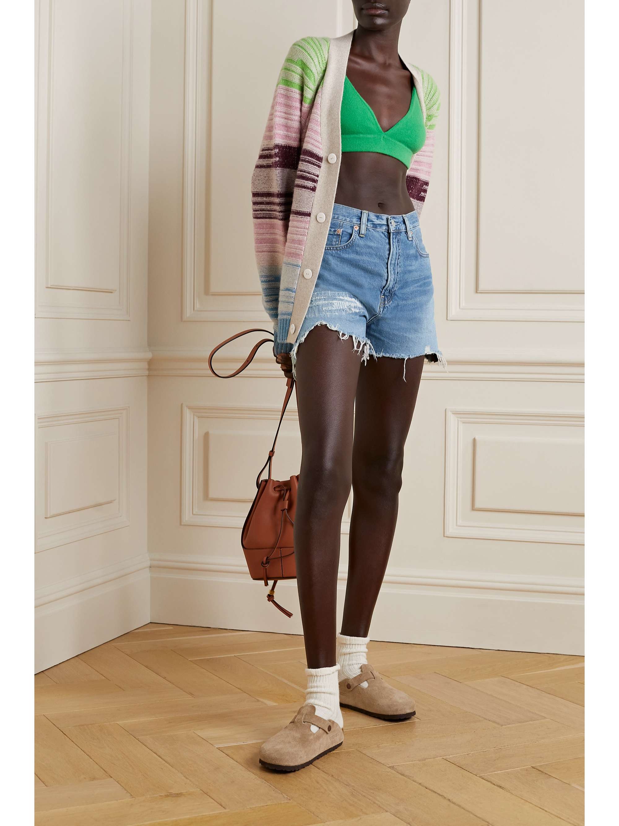 DENIMIST Nic distressed denim shorts