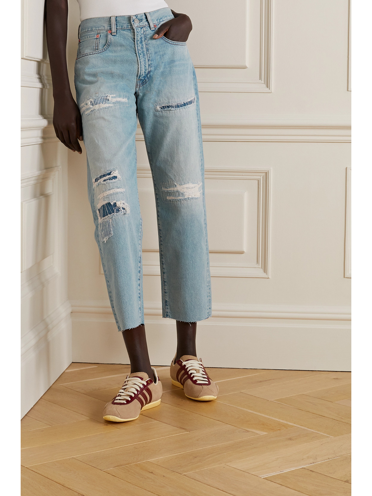 Denimist American Heritage Boyfriend High-rise Distressed Straight