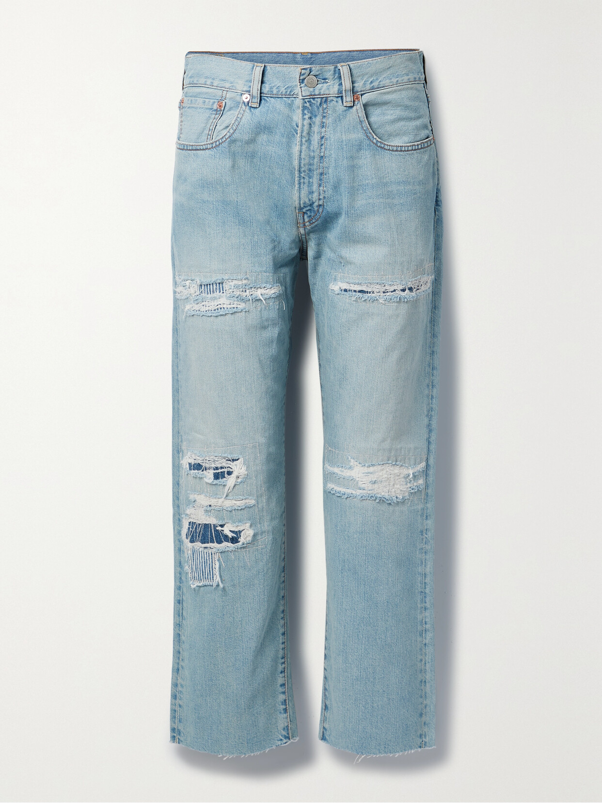 Denimist American Heritage Boyfriend High-rise Distressed Straight