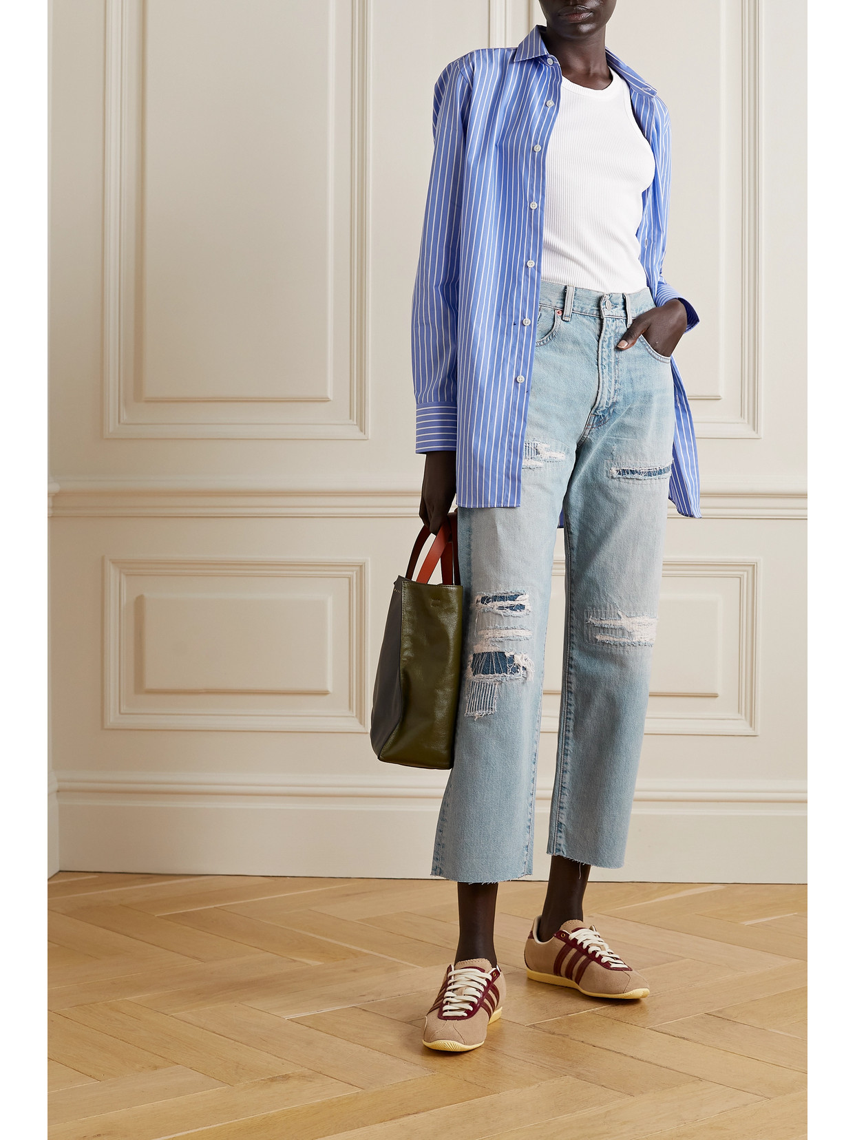 Denimist American Heritage Boyfriend High-rise Distressed Straight