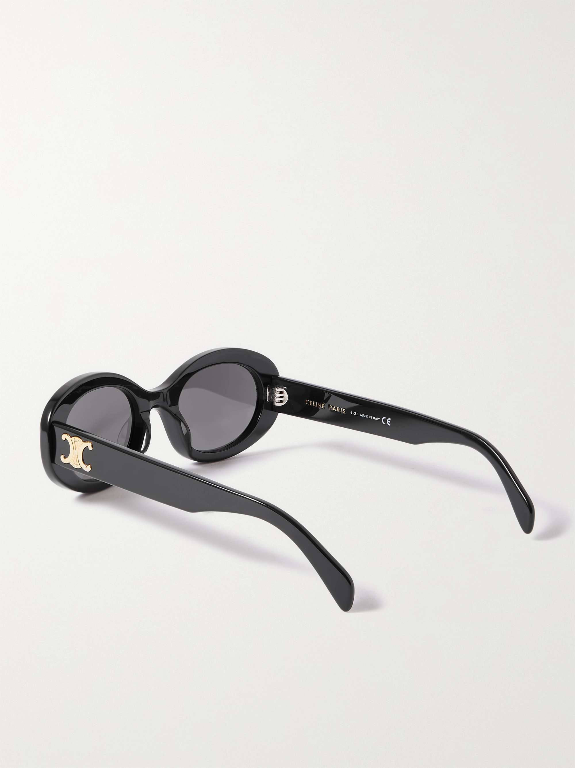 CELINE EYEWEAR Oval-frame acetate sunglasses