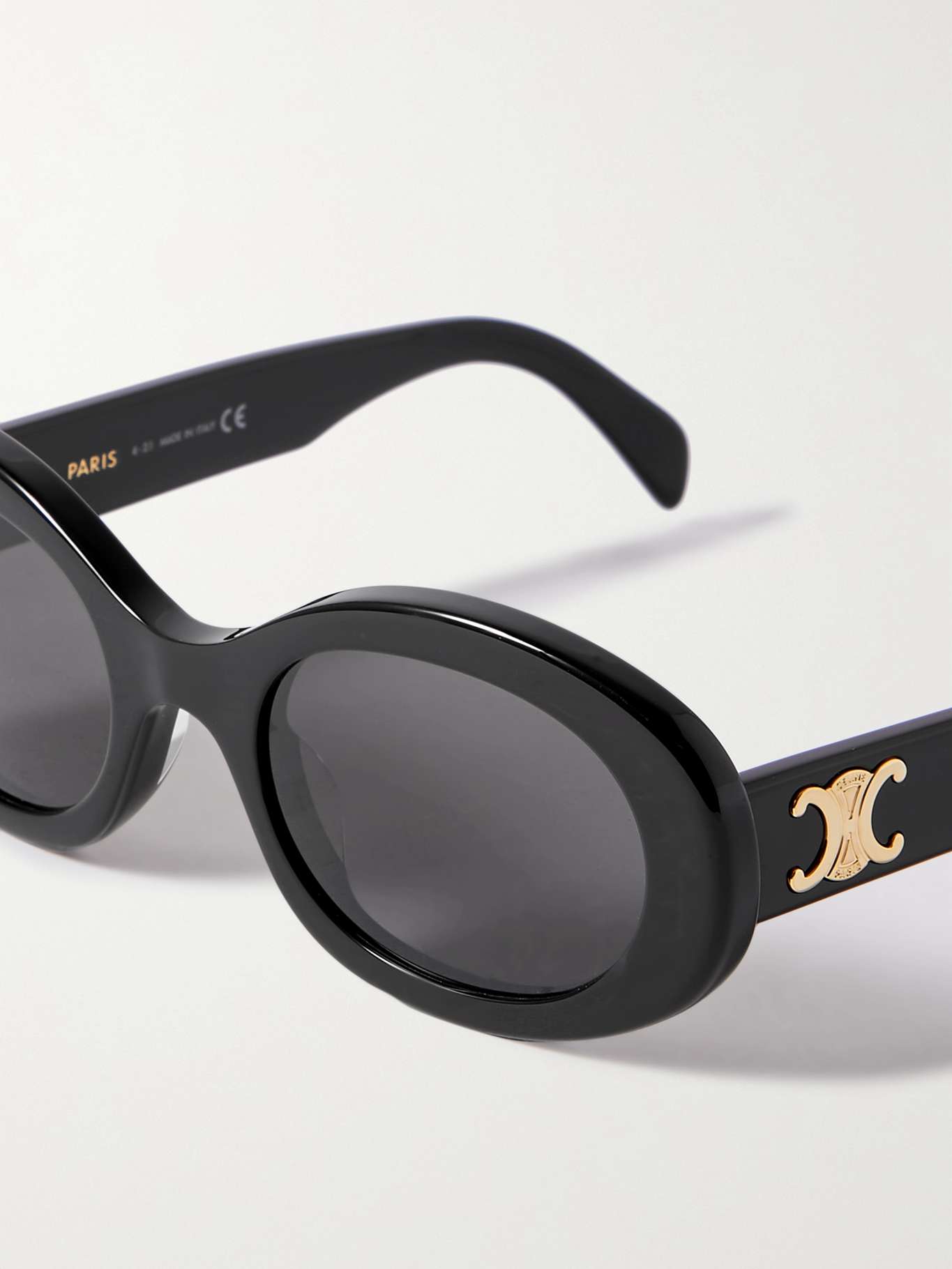 CELINE EYEWEAR Triomphe ovalframe acetate sunglasses NETAPORTER