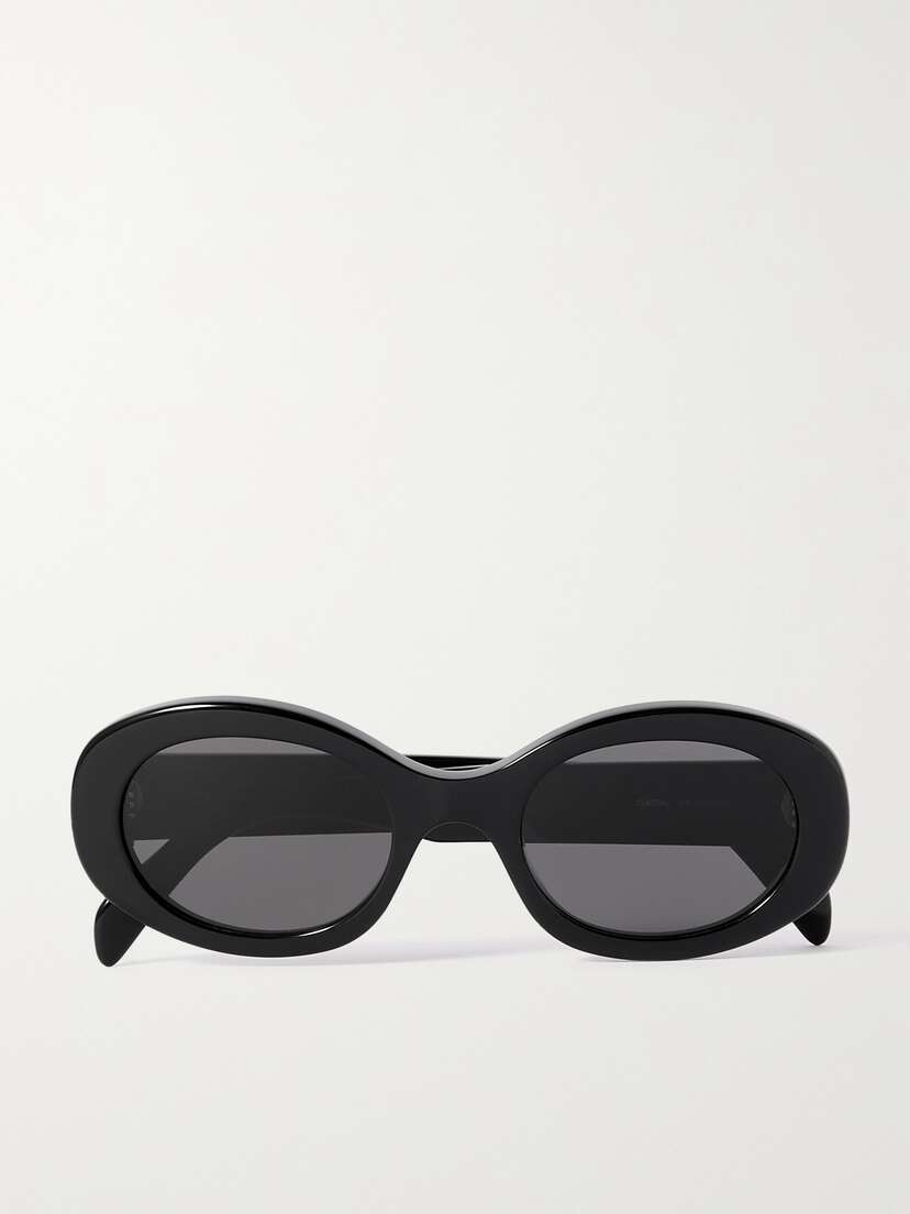 CELINE Eyewear Triomphe Oval-frame Acetate Sunglasses