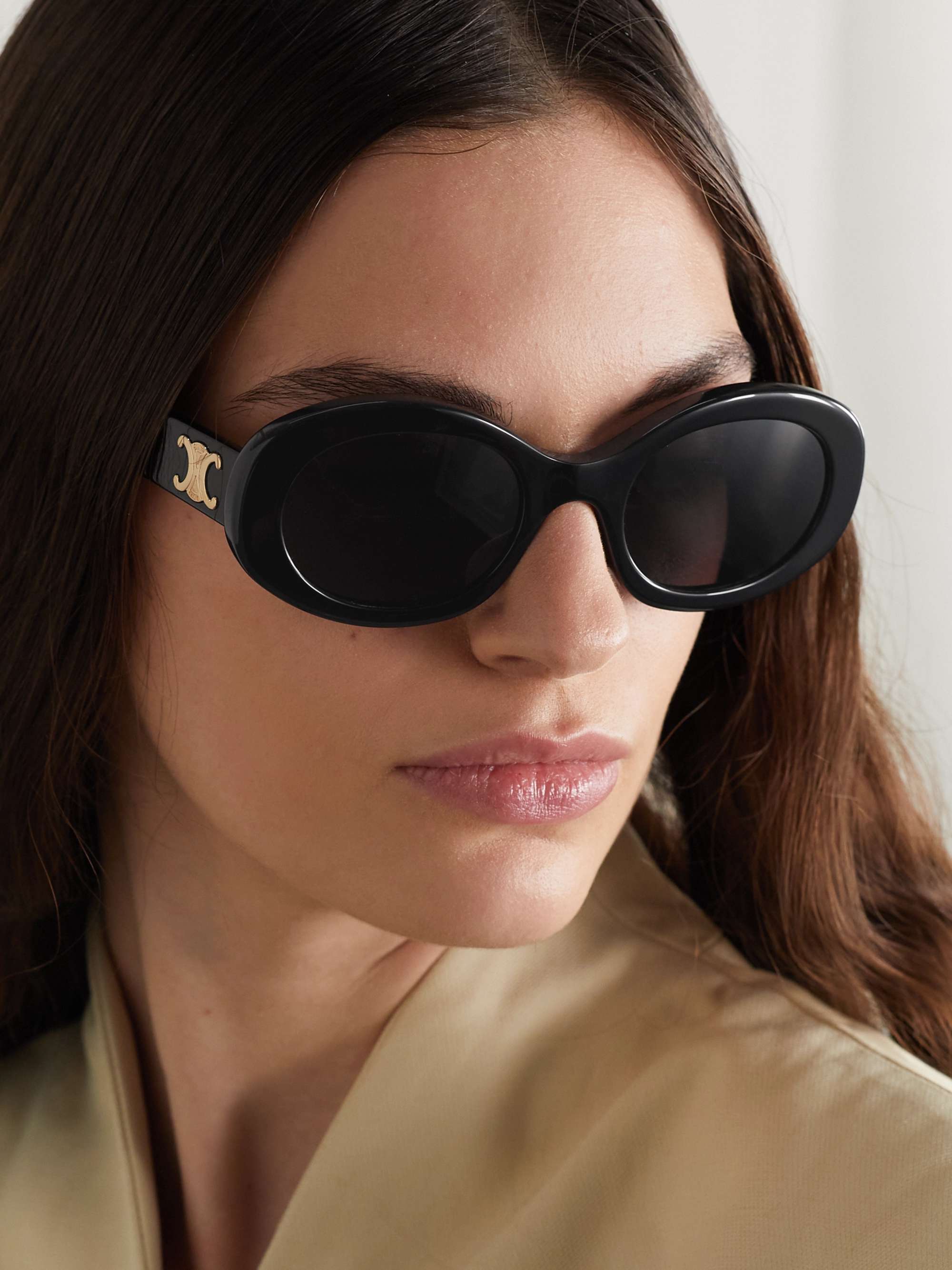 oval-frame | CELINE Triomphe sunglasses EYEWEAR acetate NET-A-PORTER