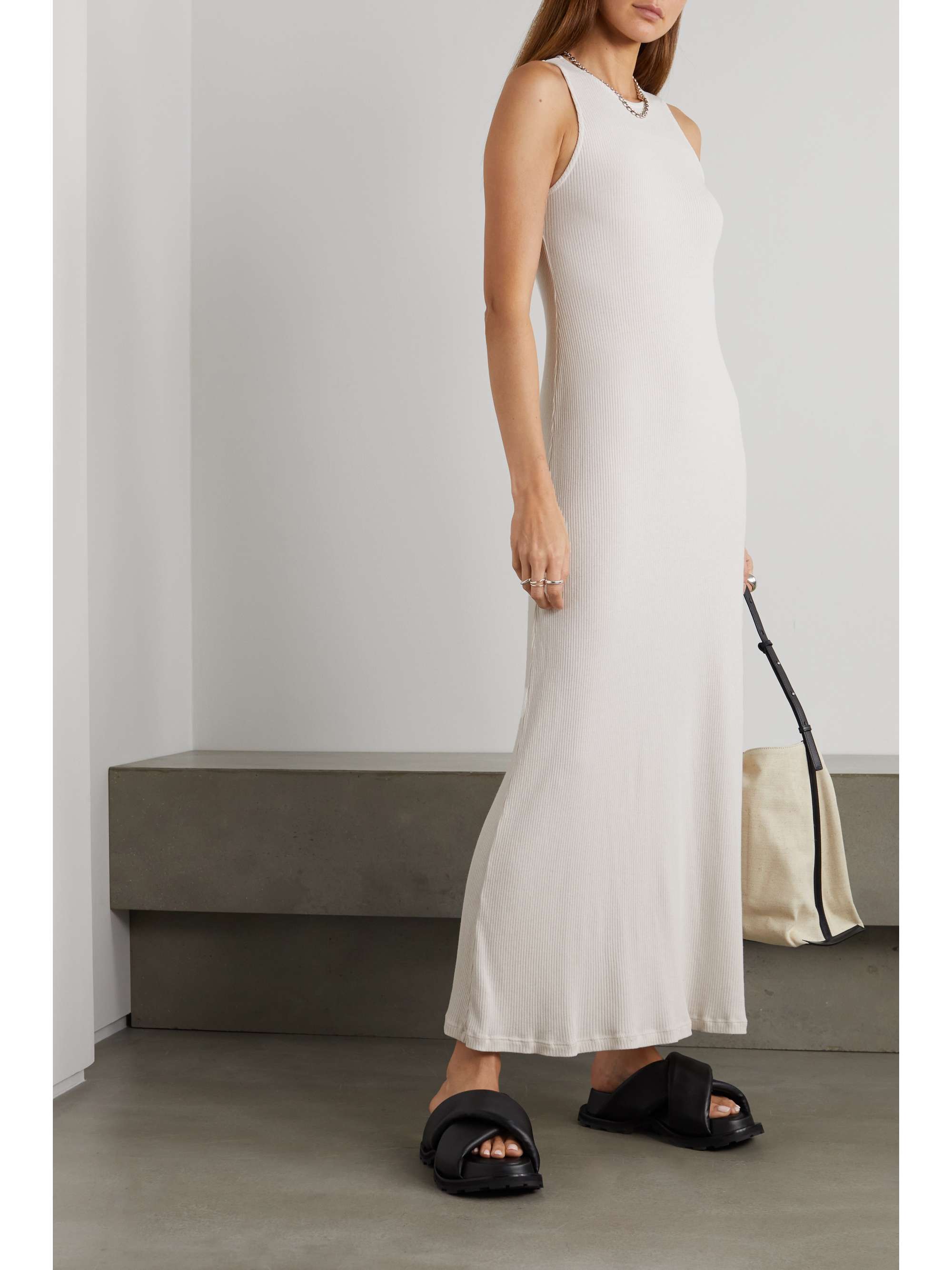White Jersey Maxi Dress Dresses Images 2022