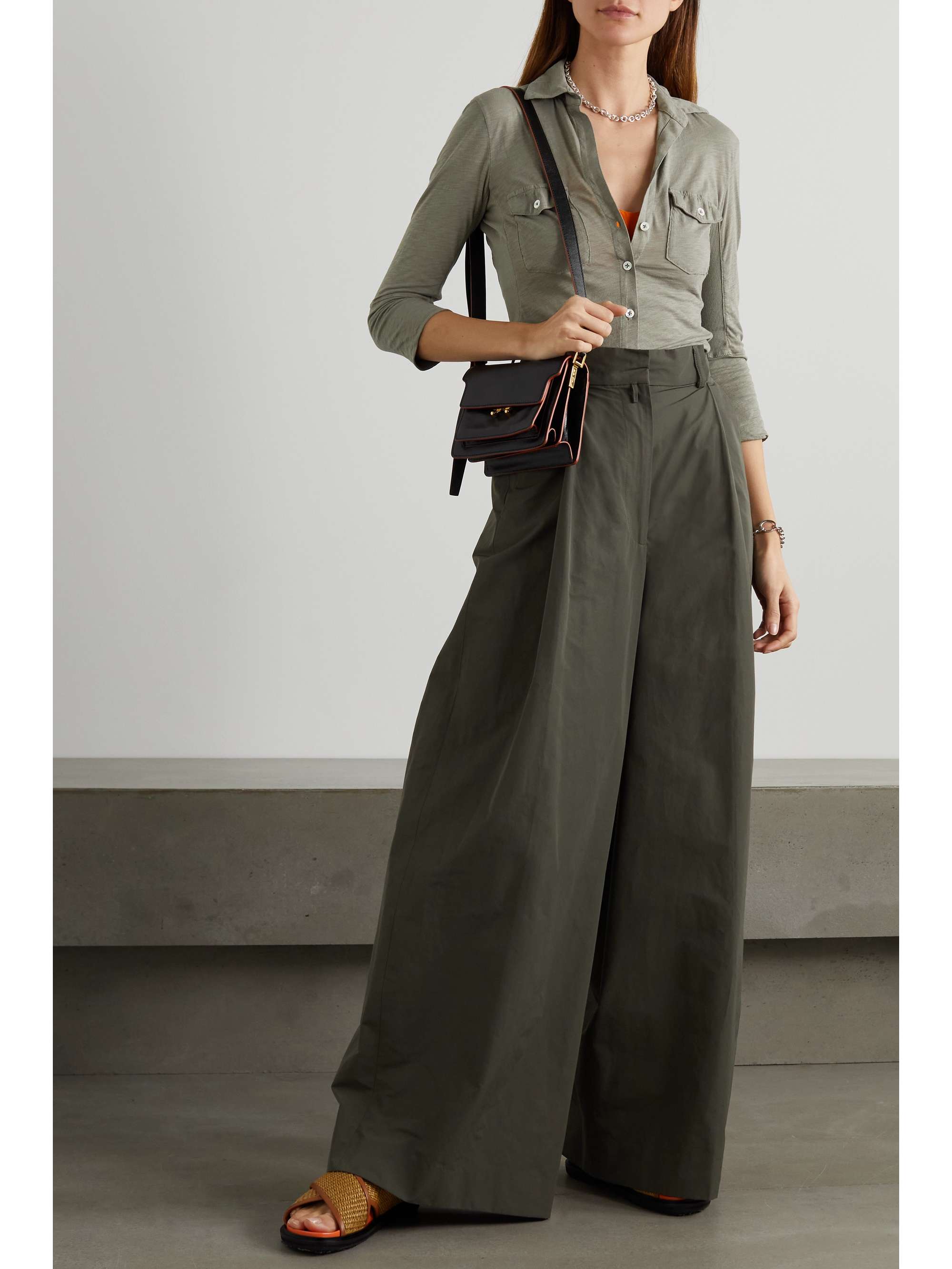 Gray Slub Supima cotton shirt | JAMES 