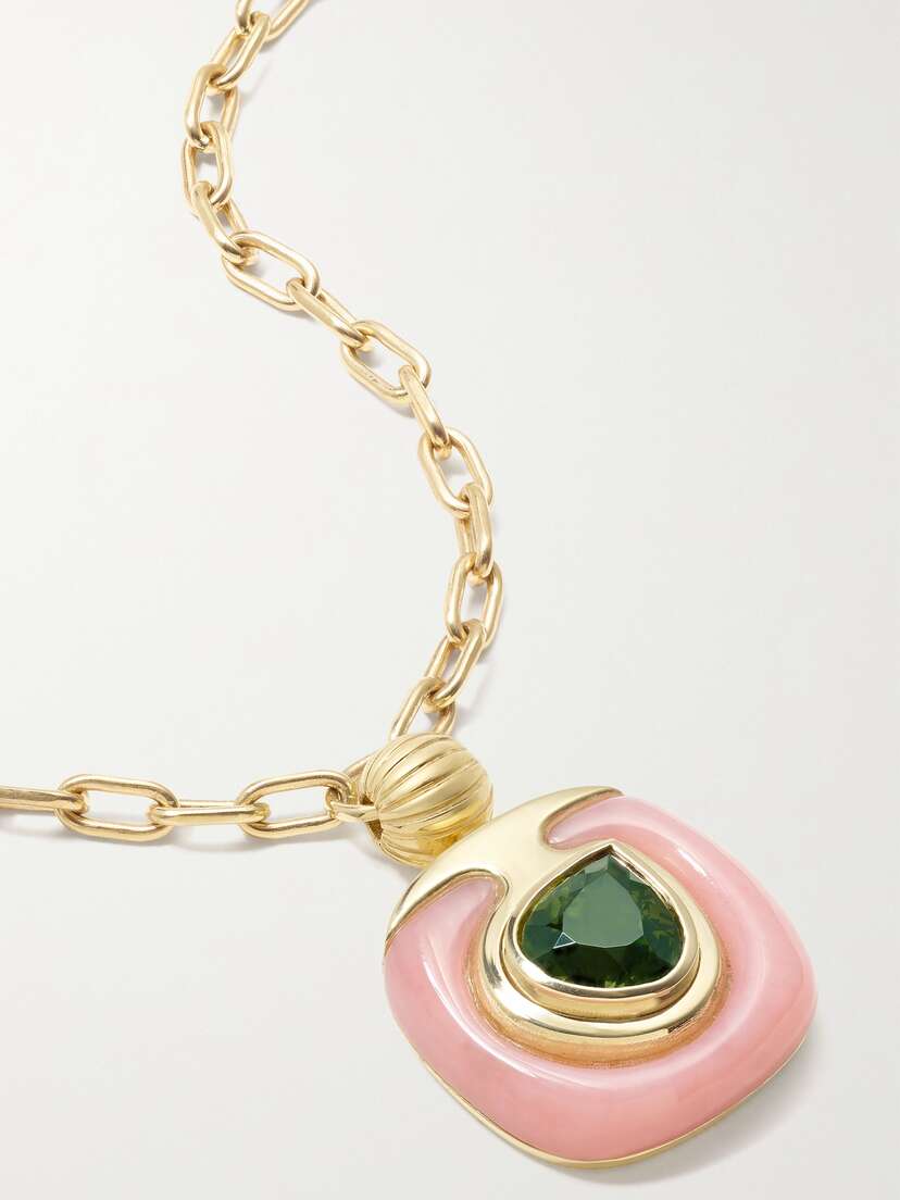 Retrouvaí 14-karat Gold, Opal And Tourmaline Necklace