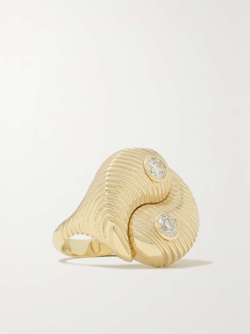 Retrouvaí Yin Yang 14-karat Gold Diamond Ring