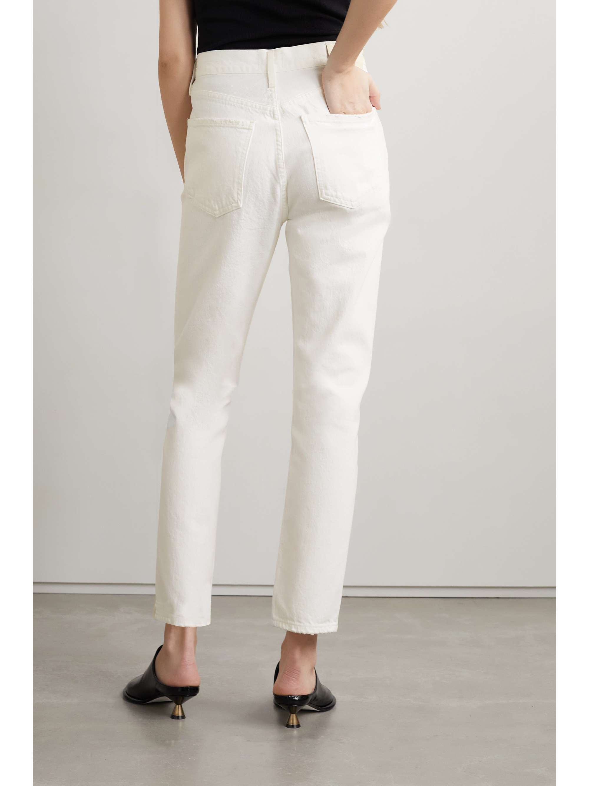 White Charlotte high-rise straight-leg 