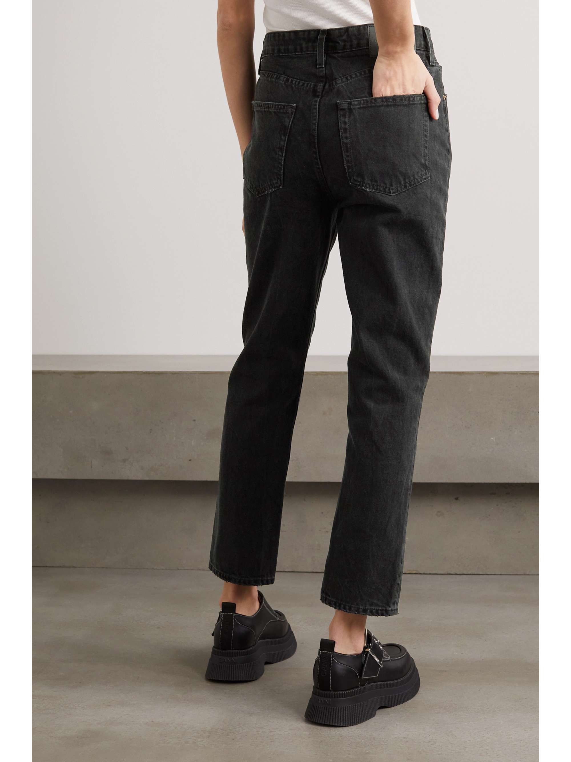 high-rise straight-leg jeans | GRLFRND 