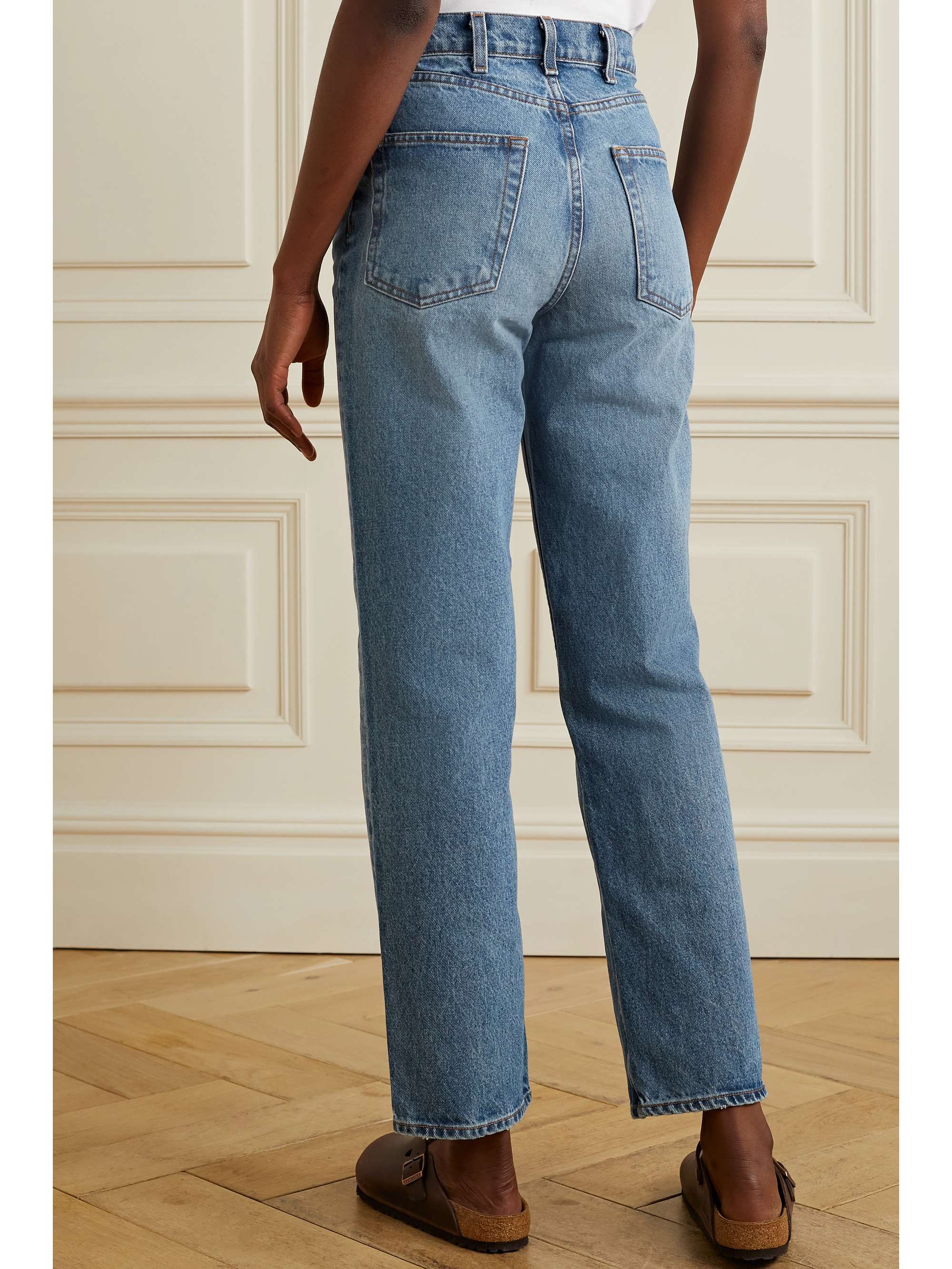Mid denim Sophia high-rise straight-leg 