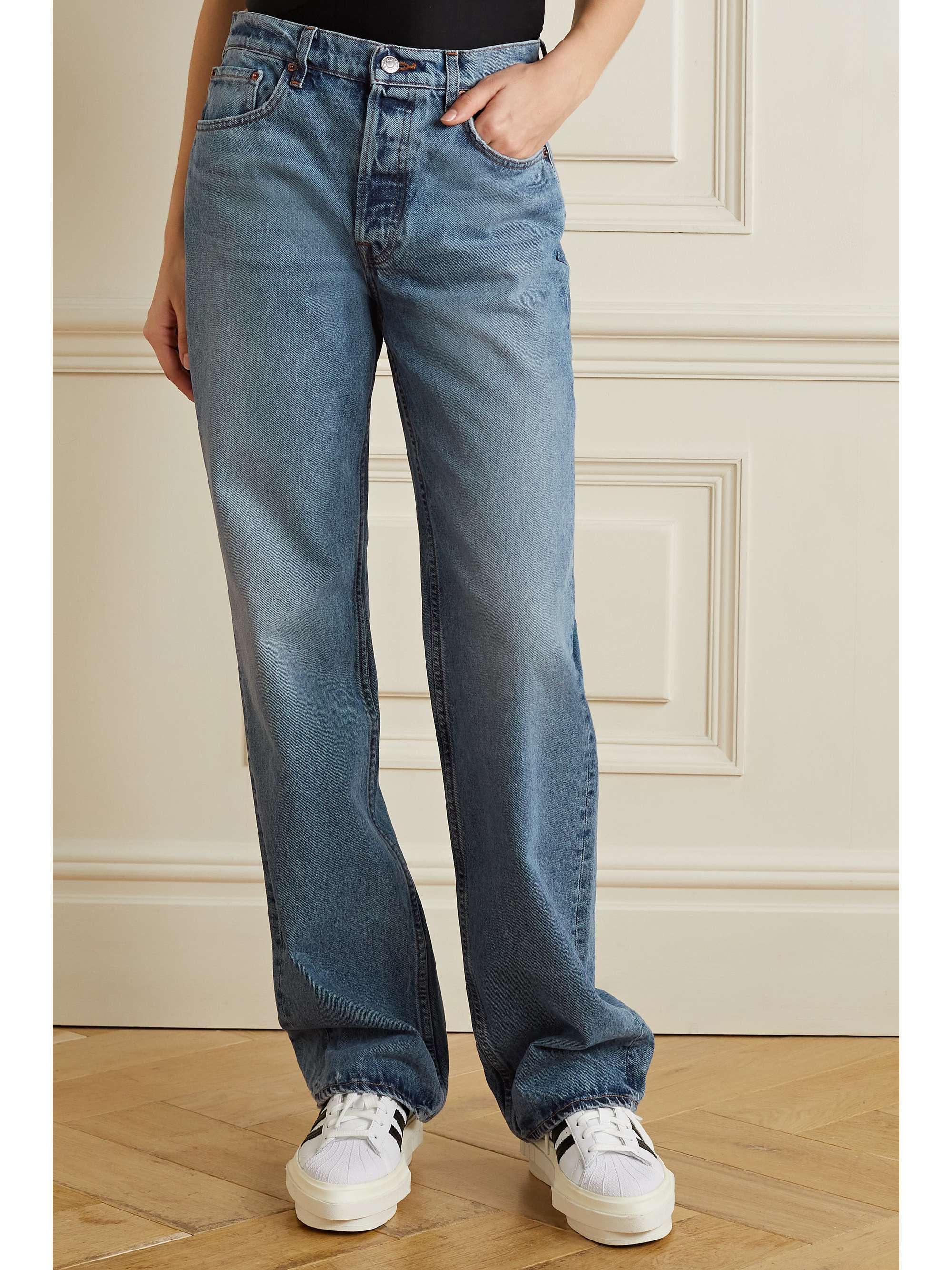GRLFRND Courtney low-rise wide-leg jeans
