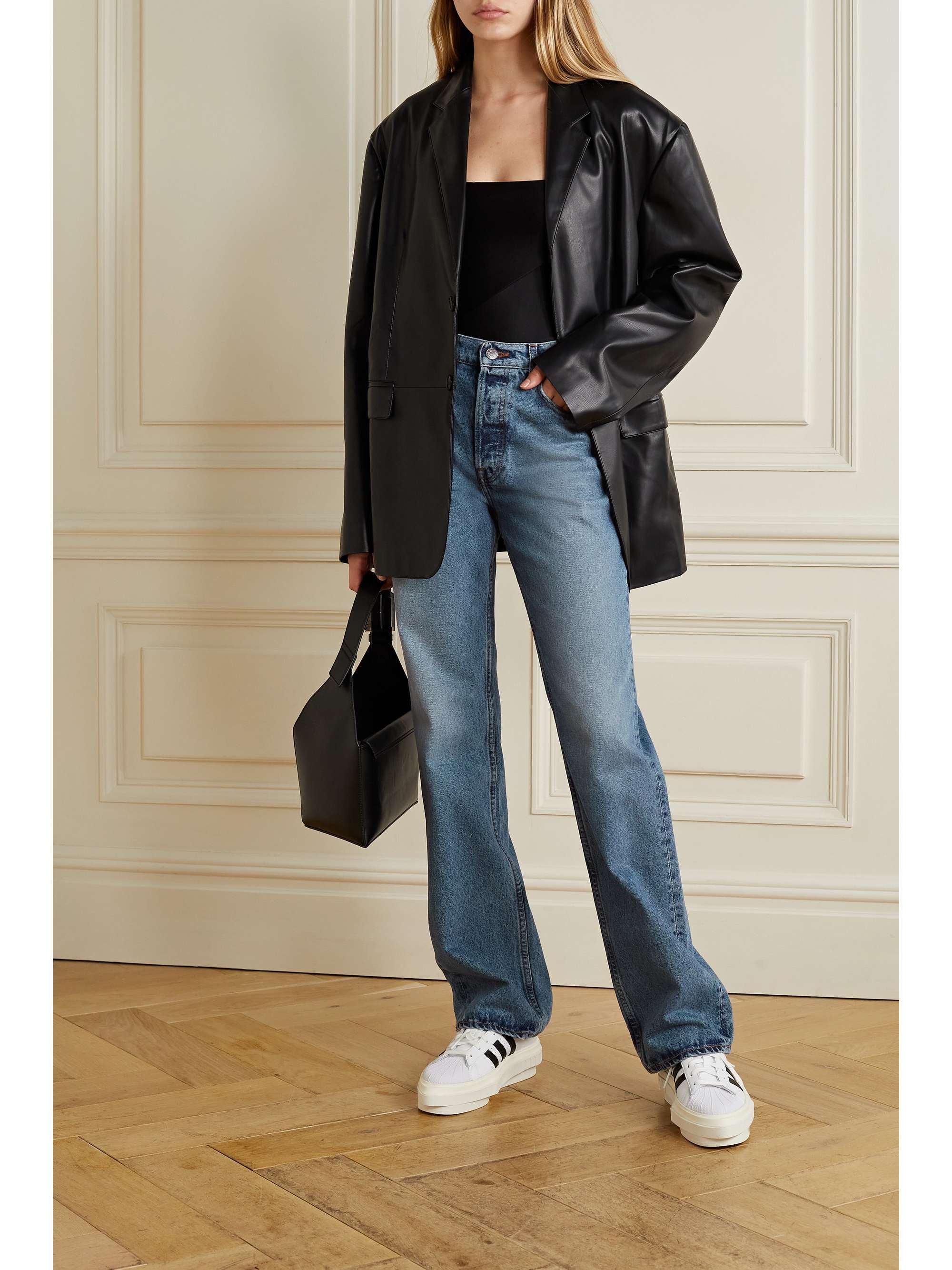 GRLFRND Courtney low-rise wide-leg jeans