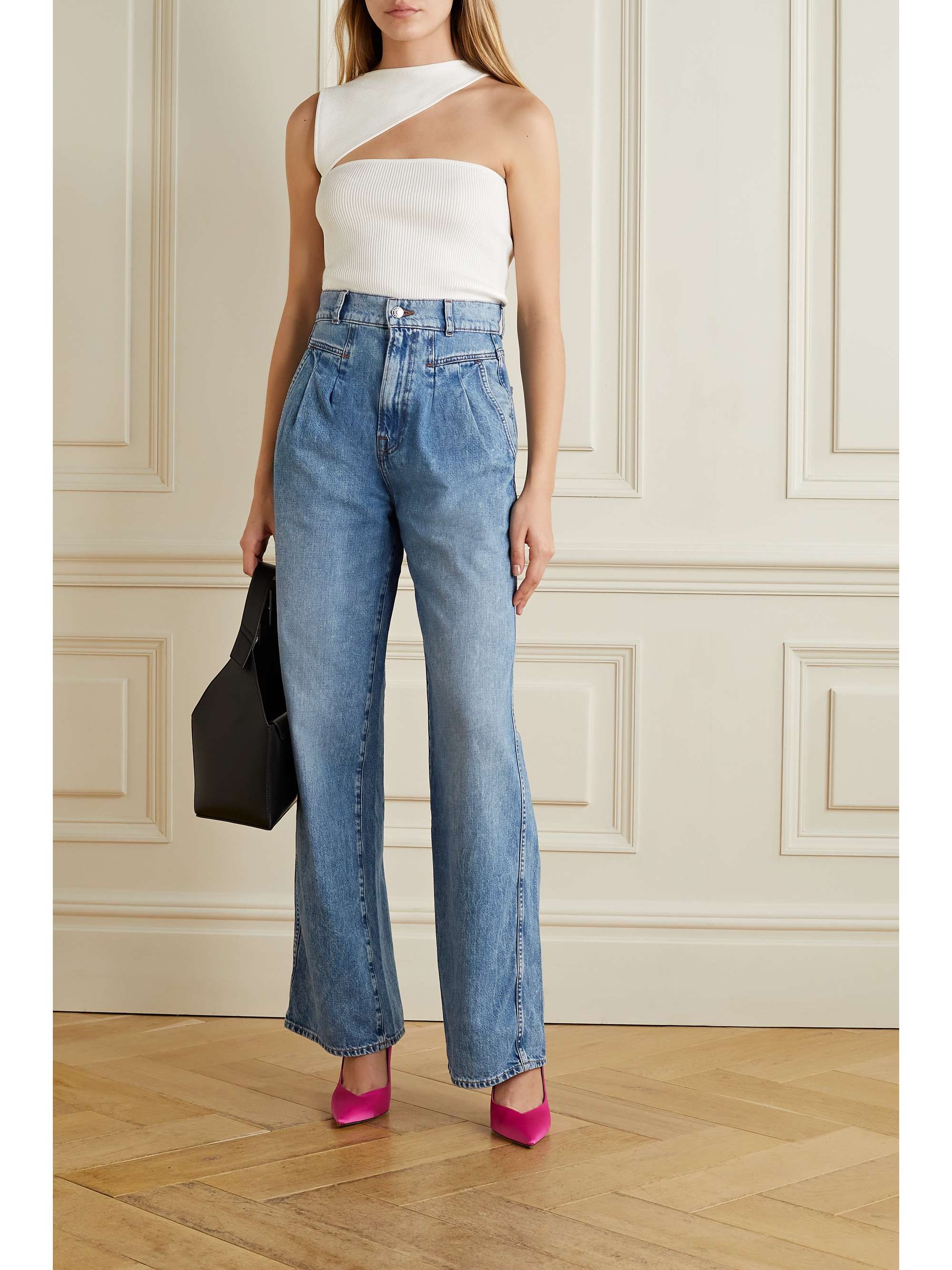Light denim Morgan pleated high-rise 