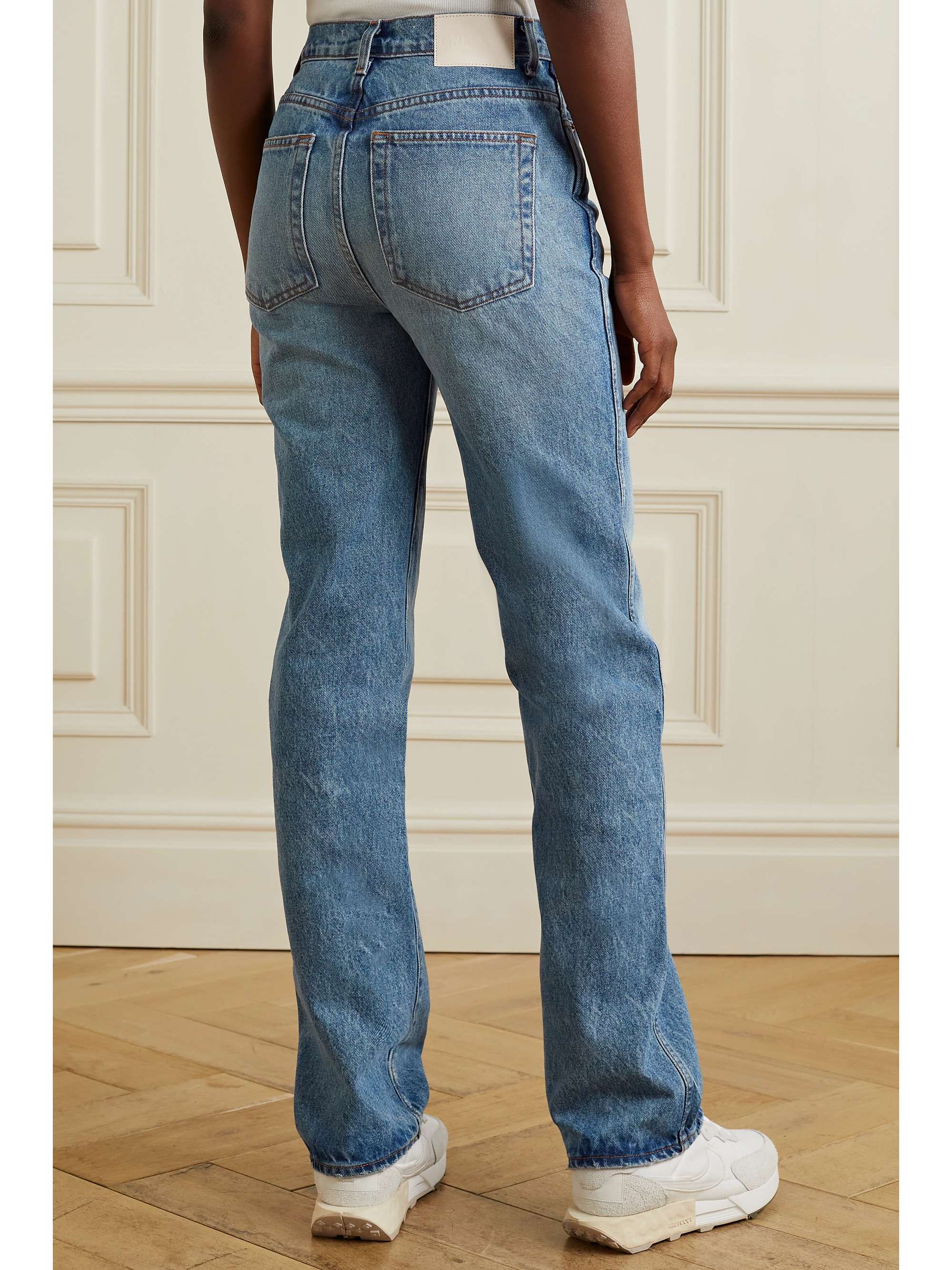 Blue Sara high-rise straight-leg jeans 