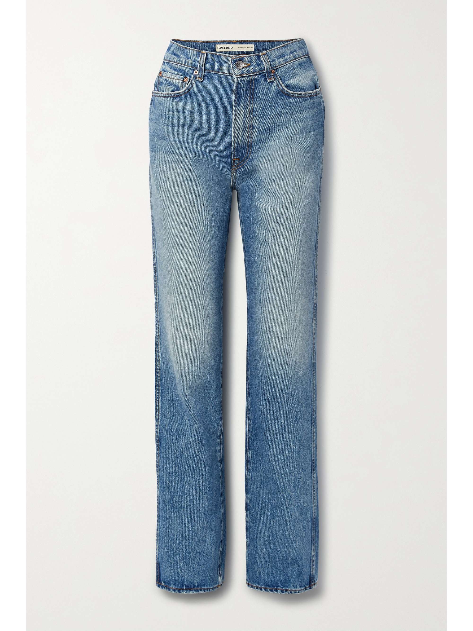 Blue Sara high-rise straight-leg jeans 