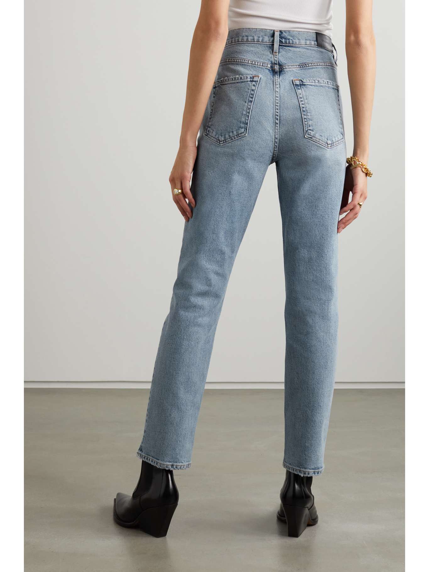 Mid denim The highrise slimleg jeans GOLDSIGN NETAPORTER