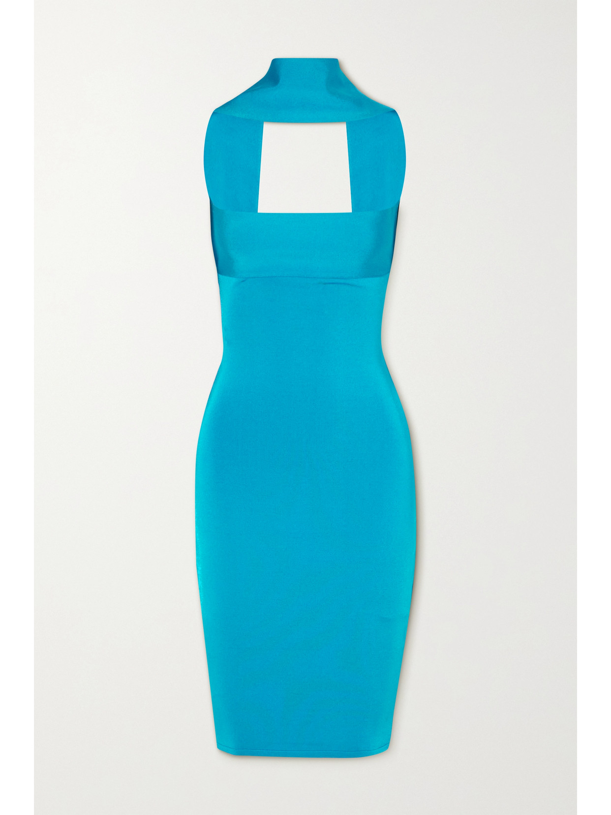 Alexandre Vauthier Open-back Cutout Stretch-jersey Dress - Blue