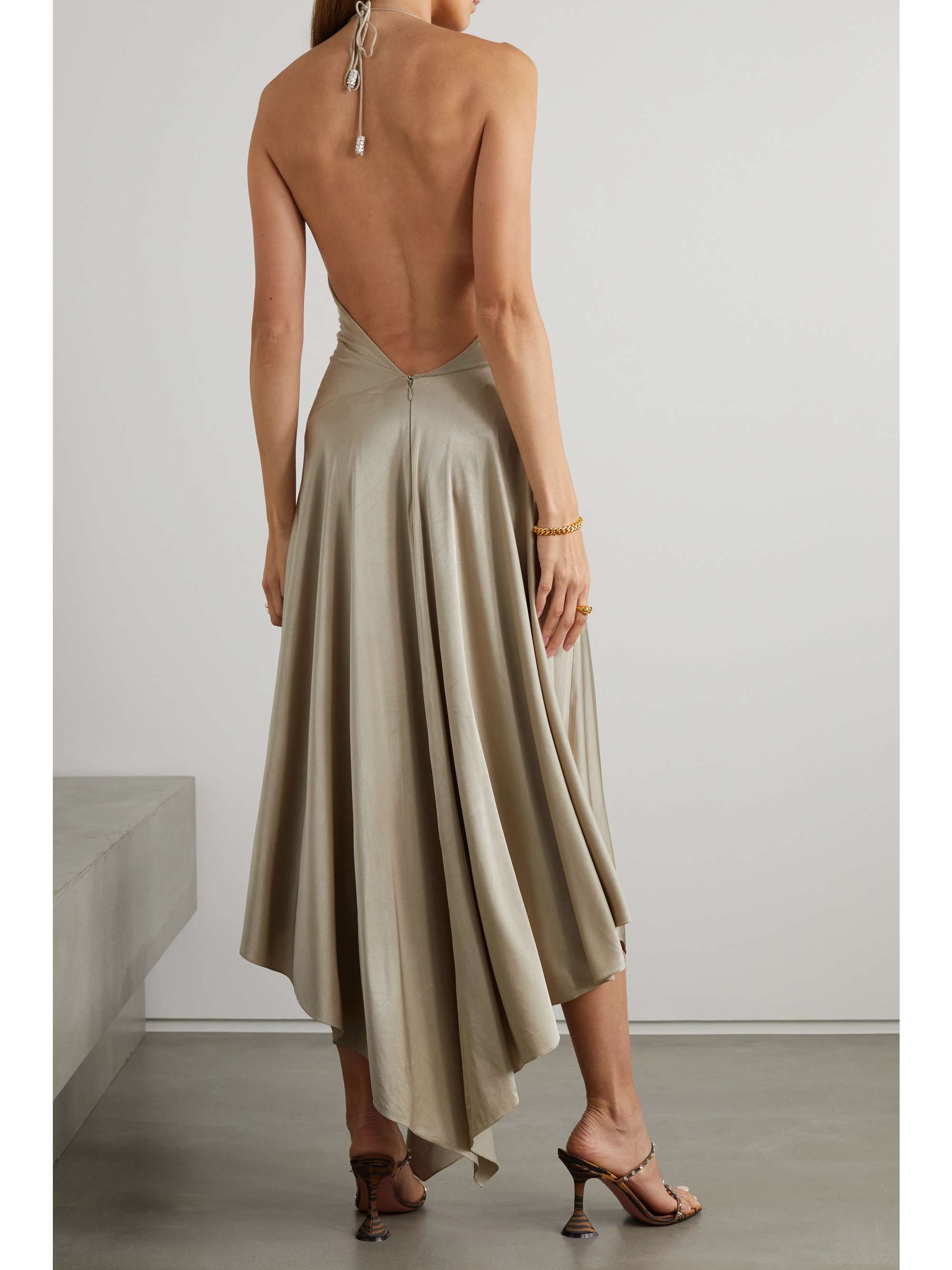 ALEXANDRE VAUTHIER Open-back stretch-jersey halterneck midi dress
