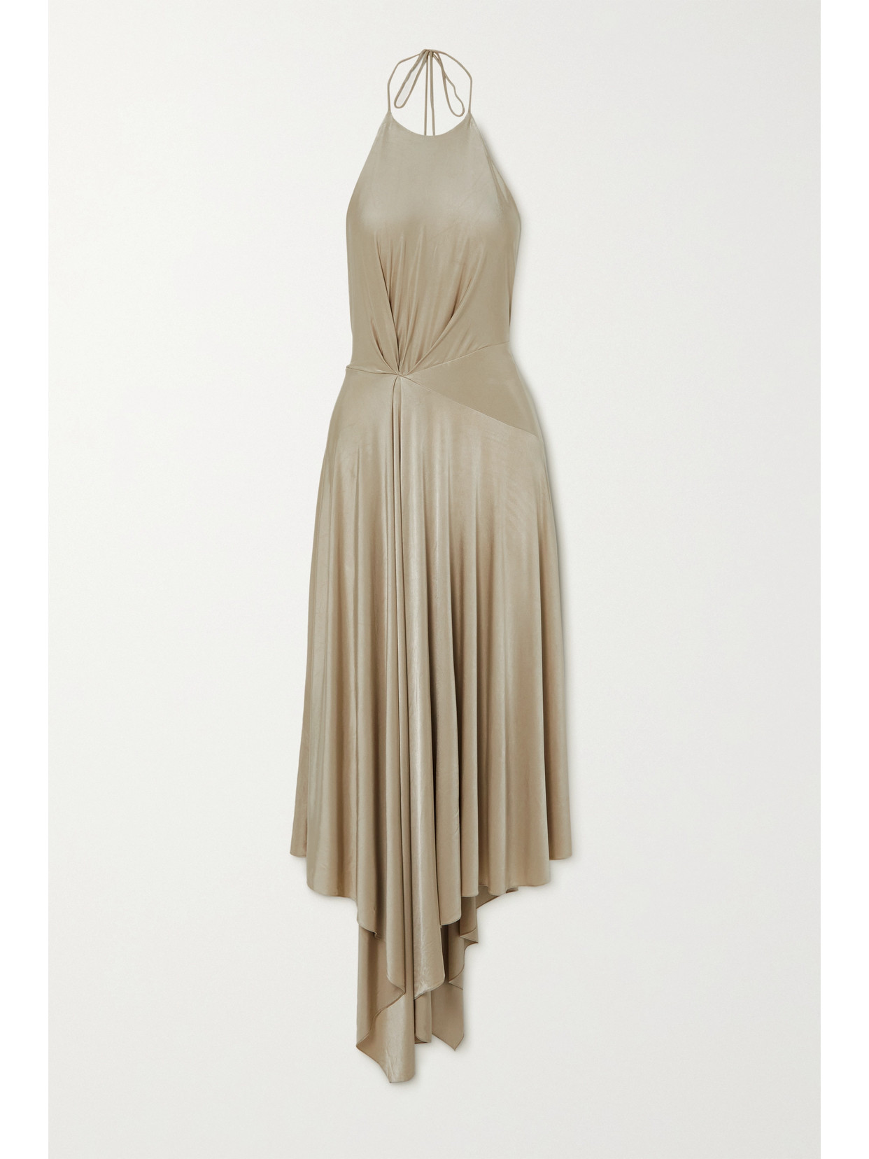 Alexandre Vauthier Open-back Stretch-jersey Halterneck Midi Dress - Neutrals