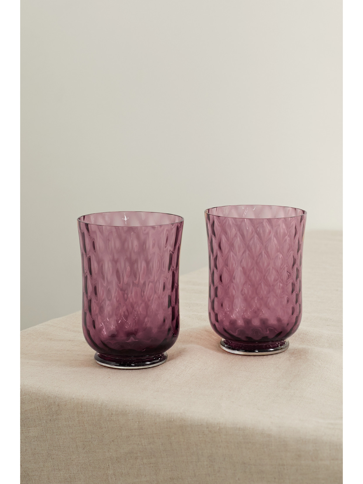 Cabana Balloton Set Of Two Water Glasses In Pink