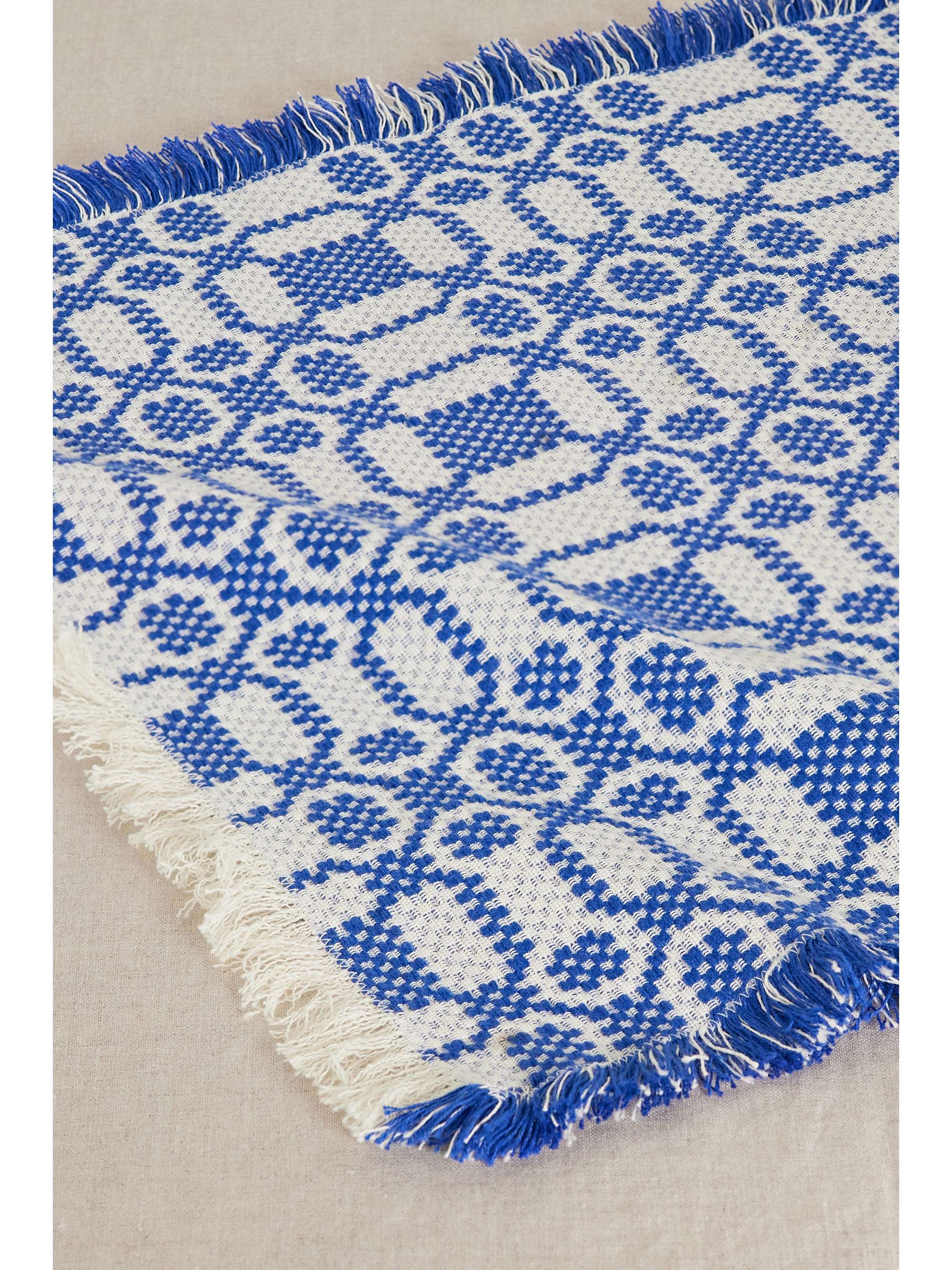 CABANA Lecce frayed cotton-jacquard placemat