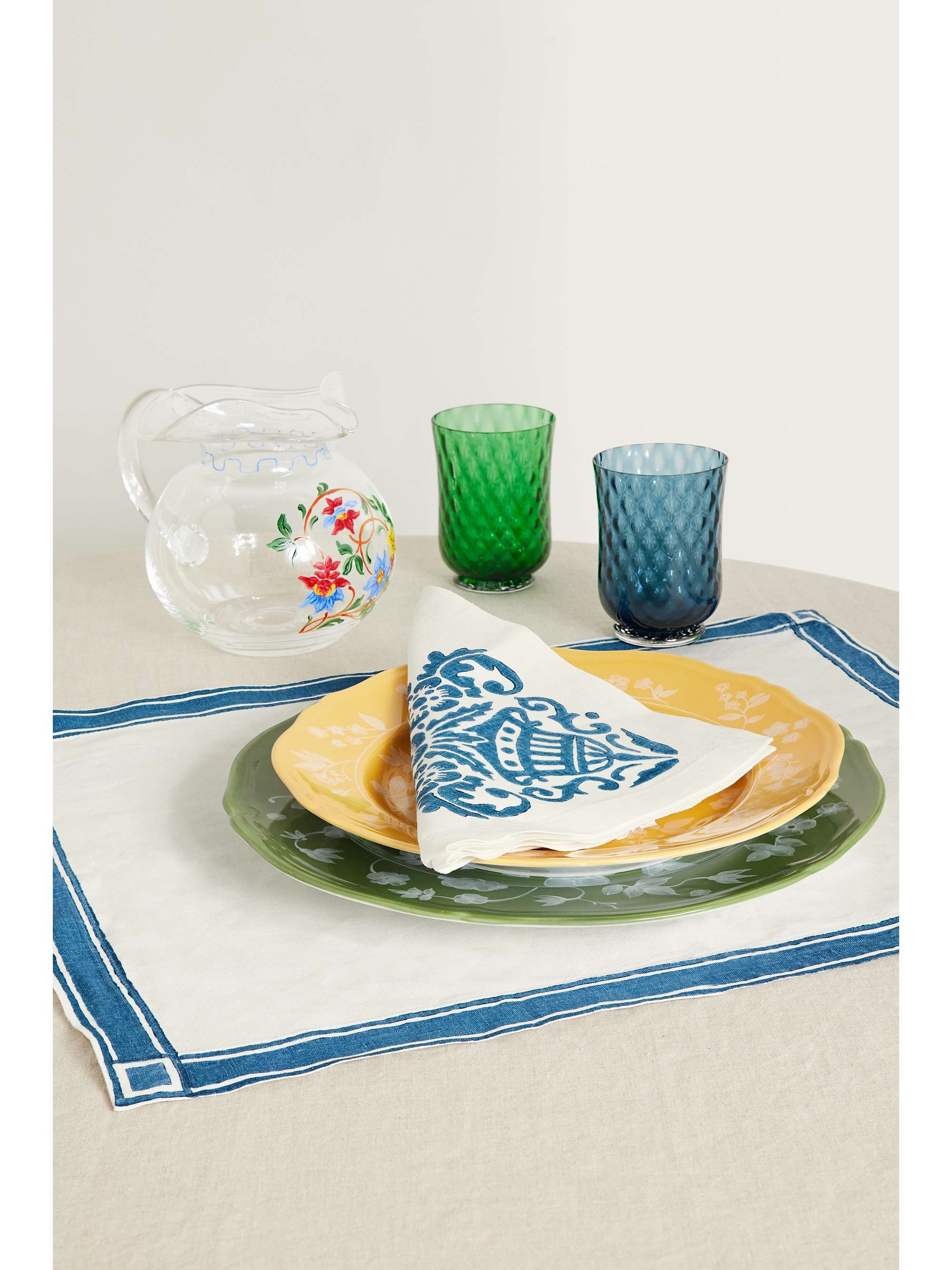 CABANA Mirandola set of two printed linen placemats