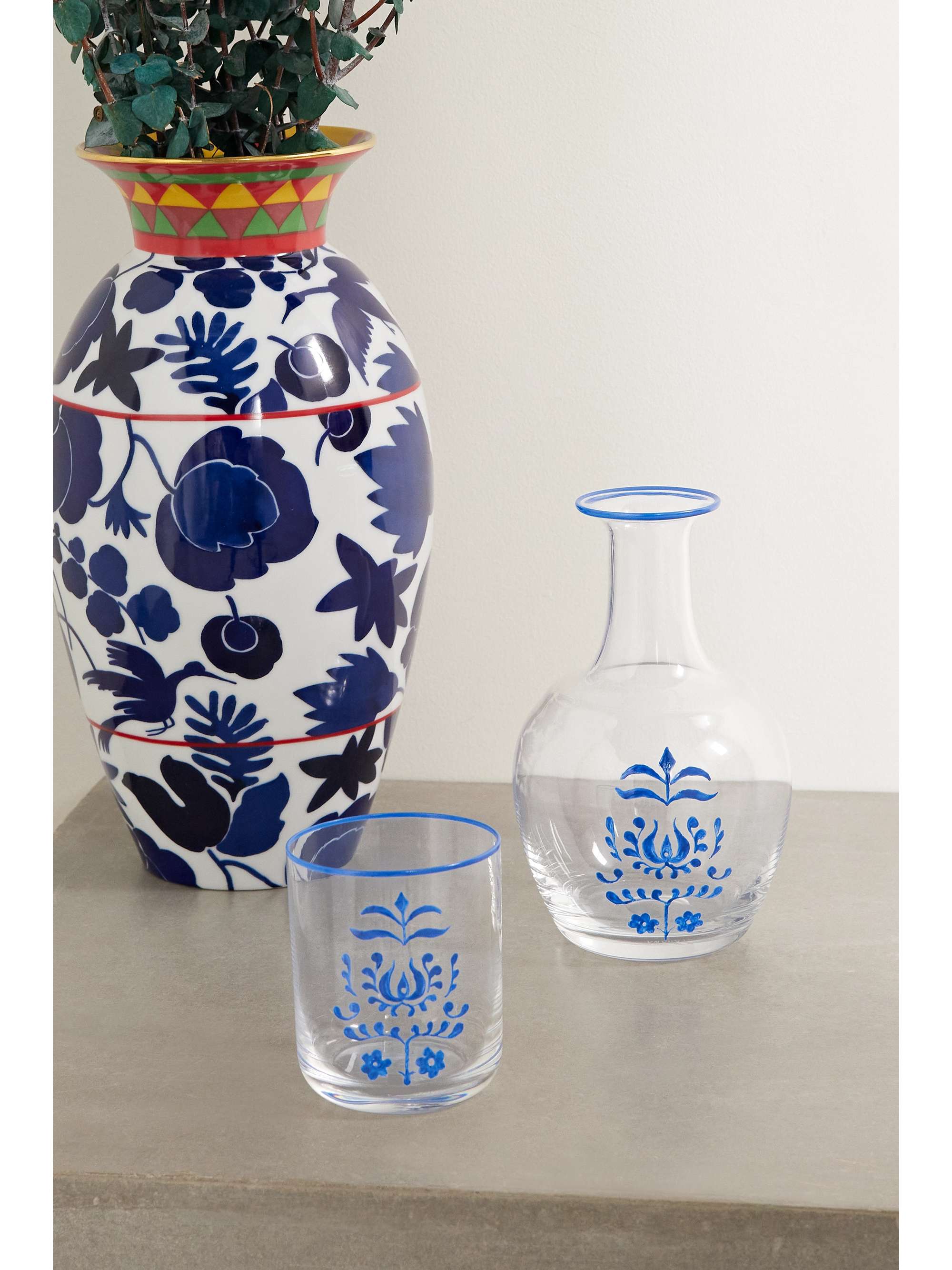 CABANA + AERIN painted water glass
