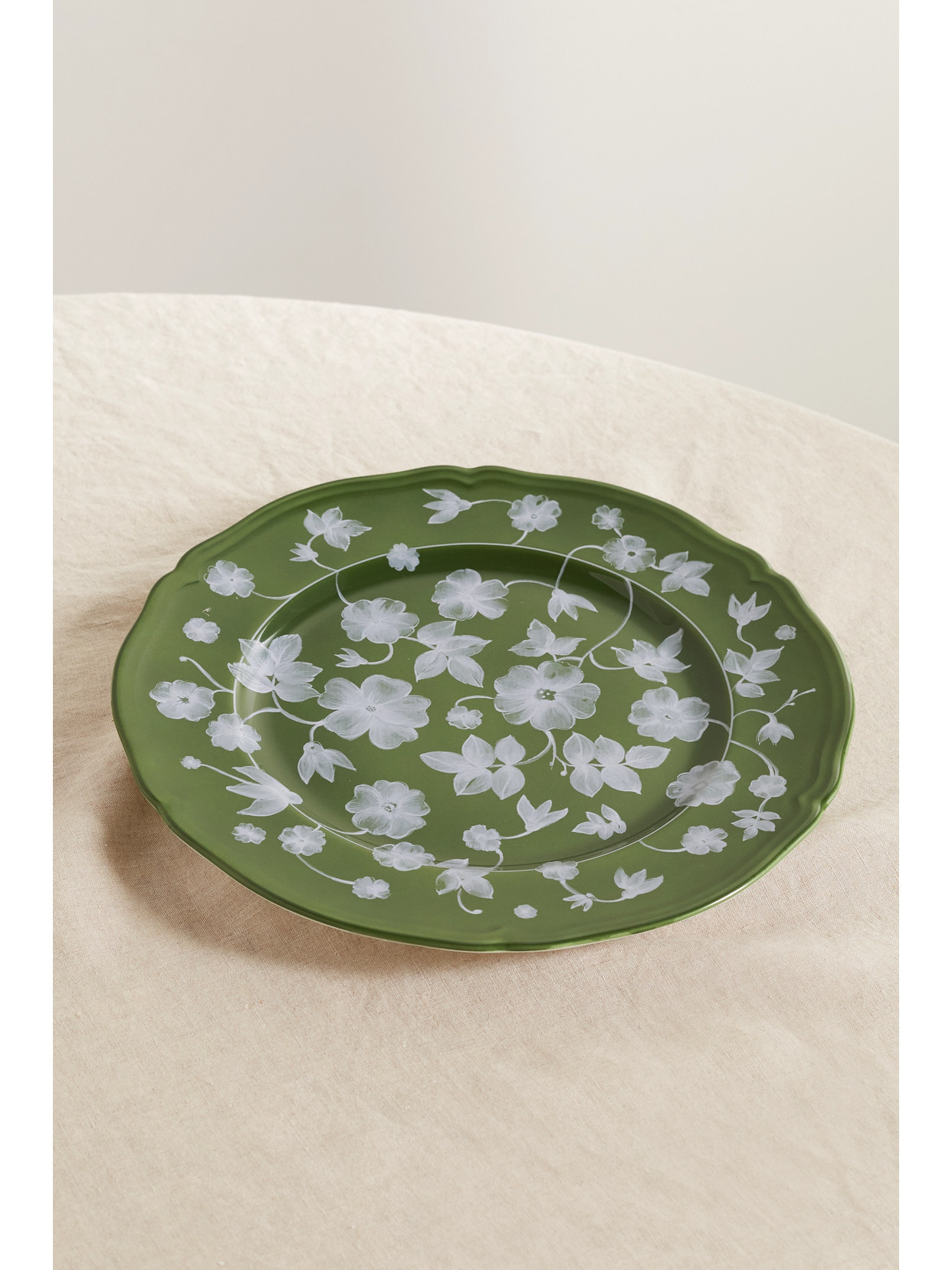 Cabana - + Ginori 1735 31cm Porcelain Charger Plate - Green