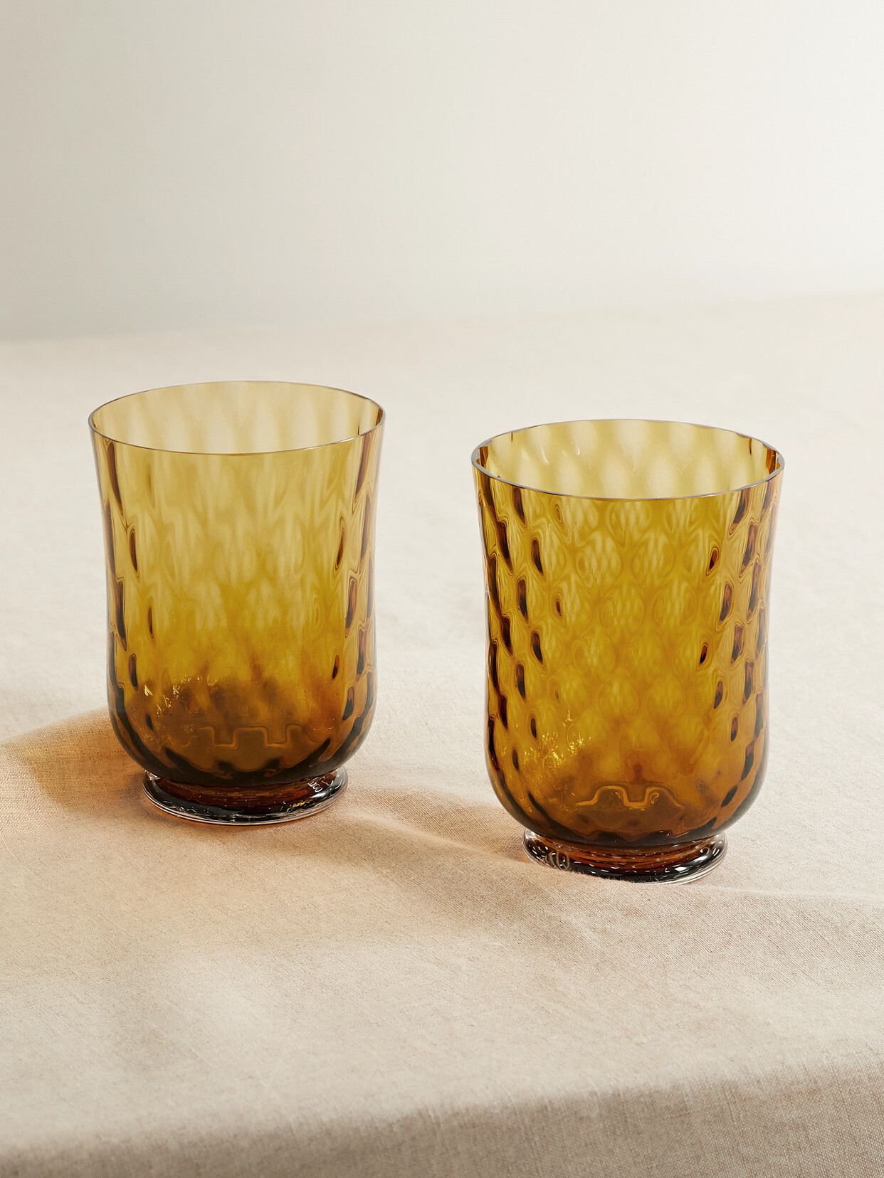 Cabana Balloton Set Of Two Water Glasses In Yellow