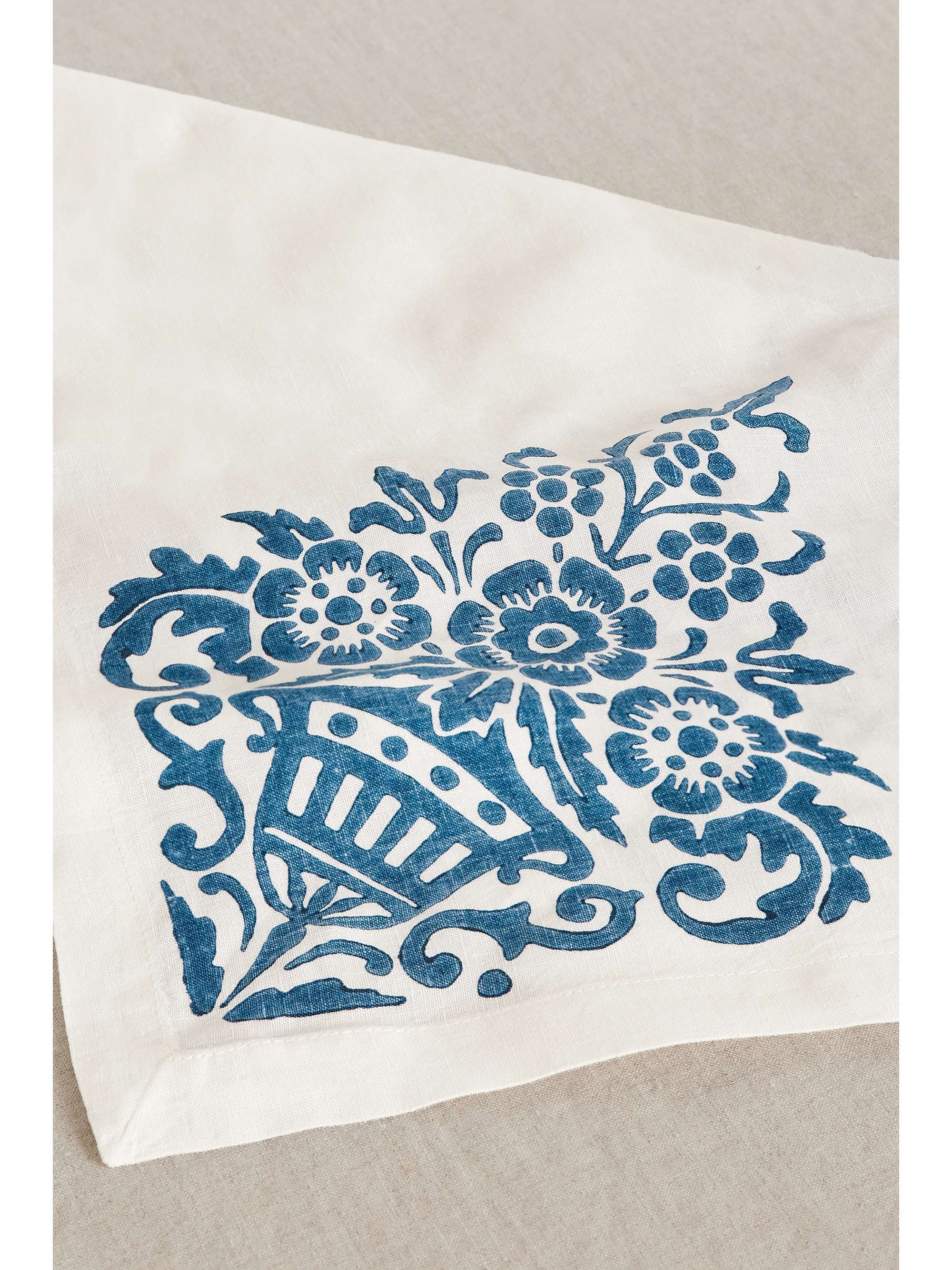 CABANA Mirandola set of four printed linen napkins