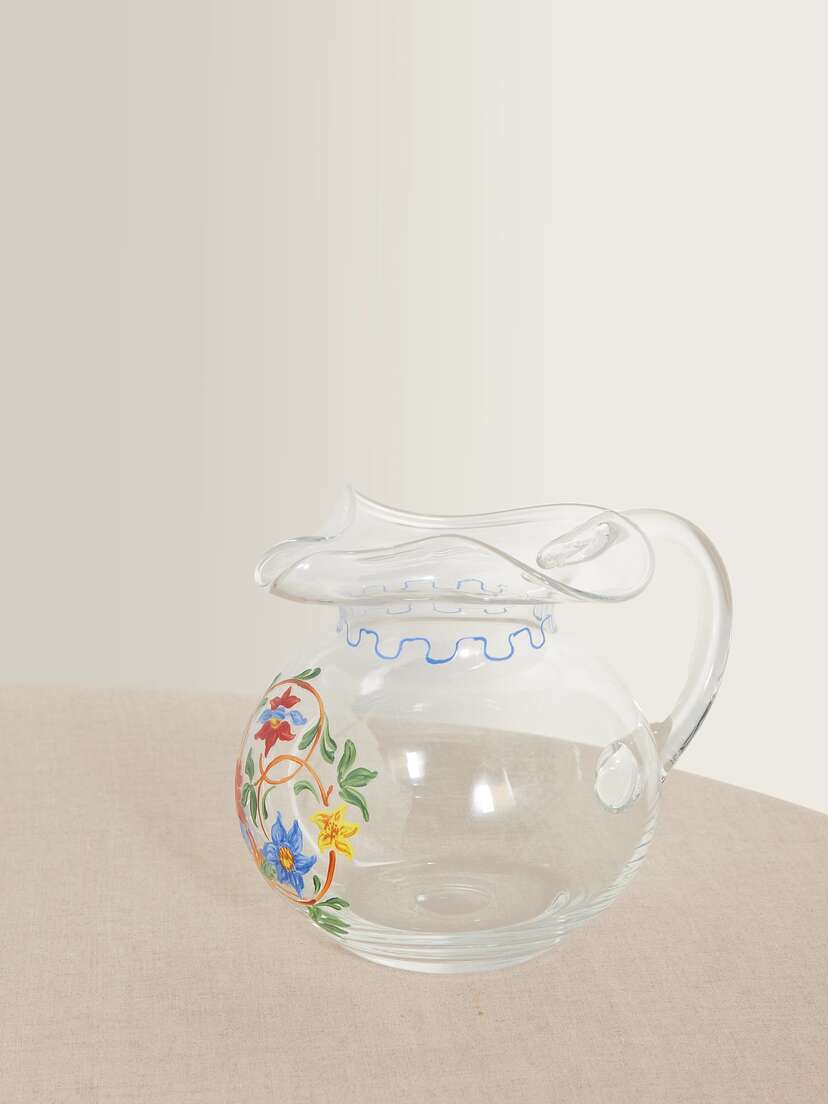 Cabana Painted Glass Carafe