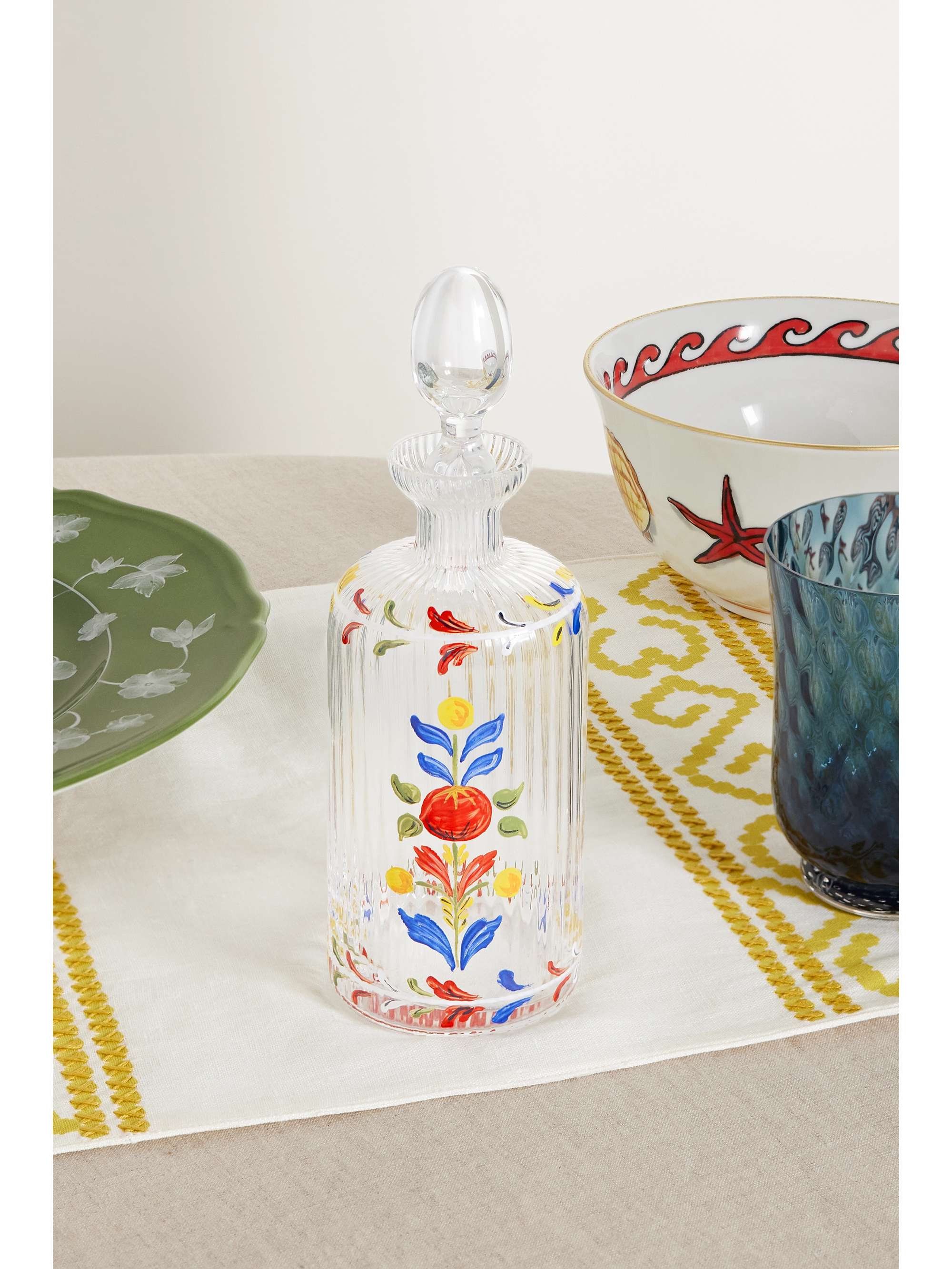 CABANA Painted glass bottle