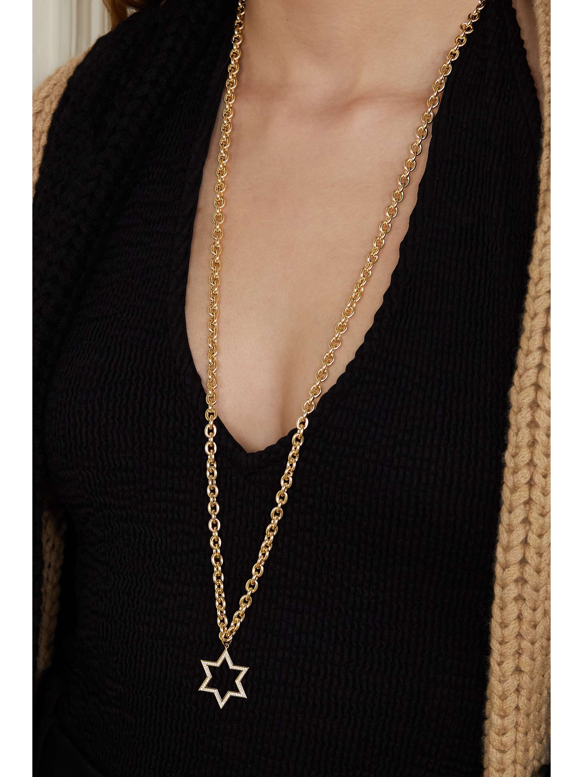 LAUREN RUBINSKI 14-karat gold necklace