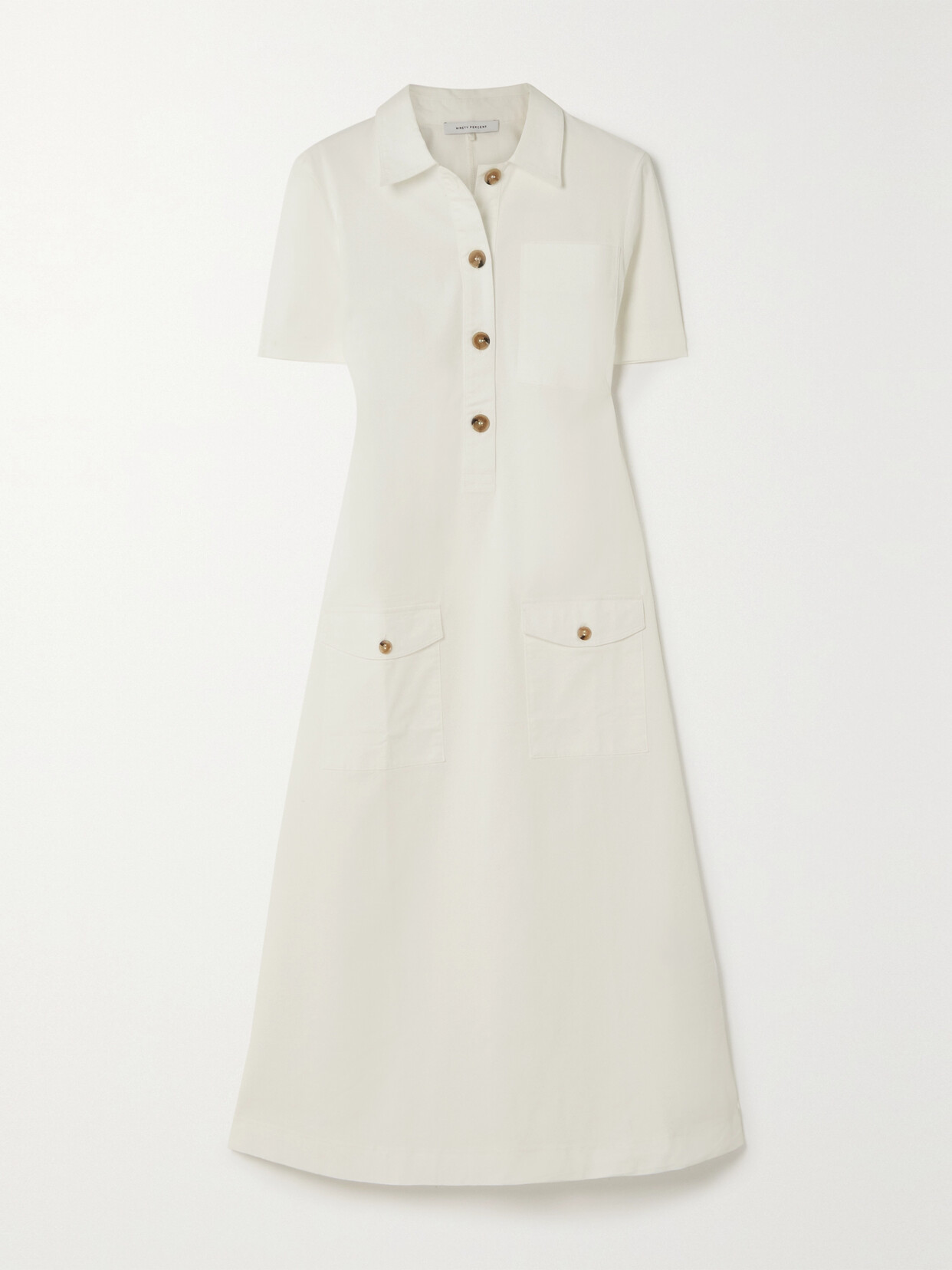 Ninety Percent Carter Organic Cotton-blend Twill Shirt Dress