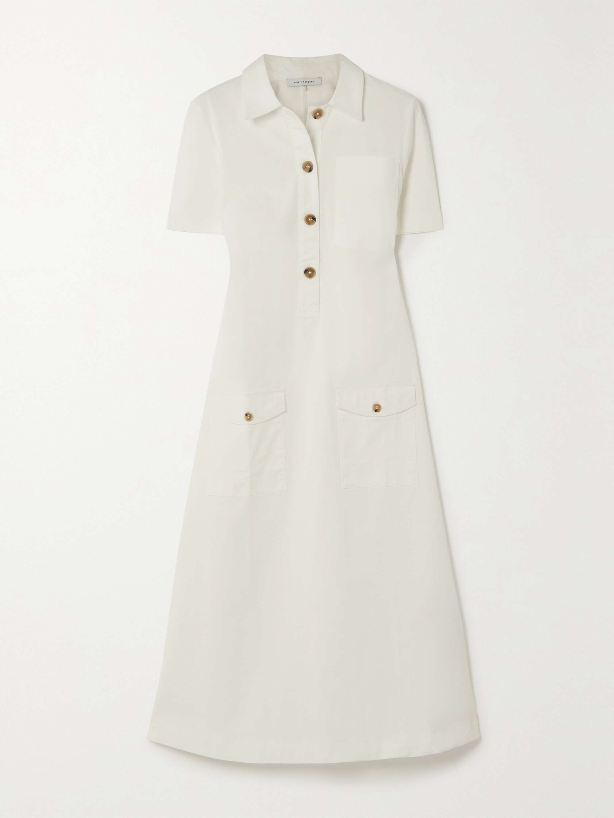 NINETY PERCENT Carter organic cotton-blend twill shirt dress