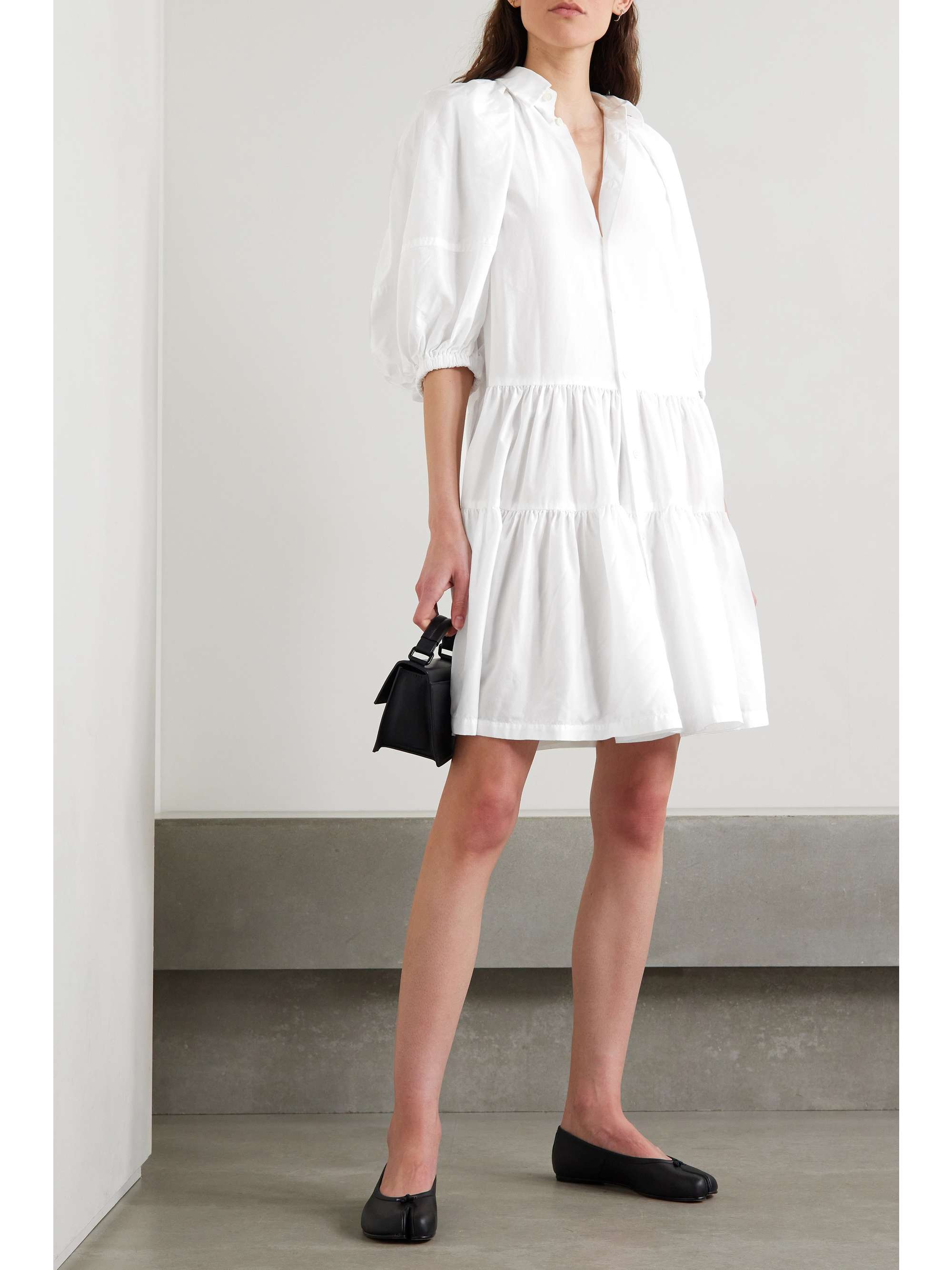 COMME DES GARÇONS COMME DES GARÇONS Tiered voile shirt dress