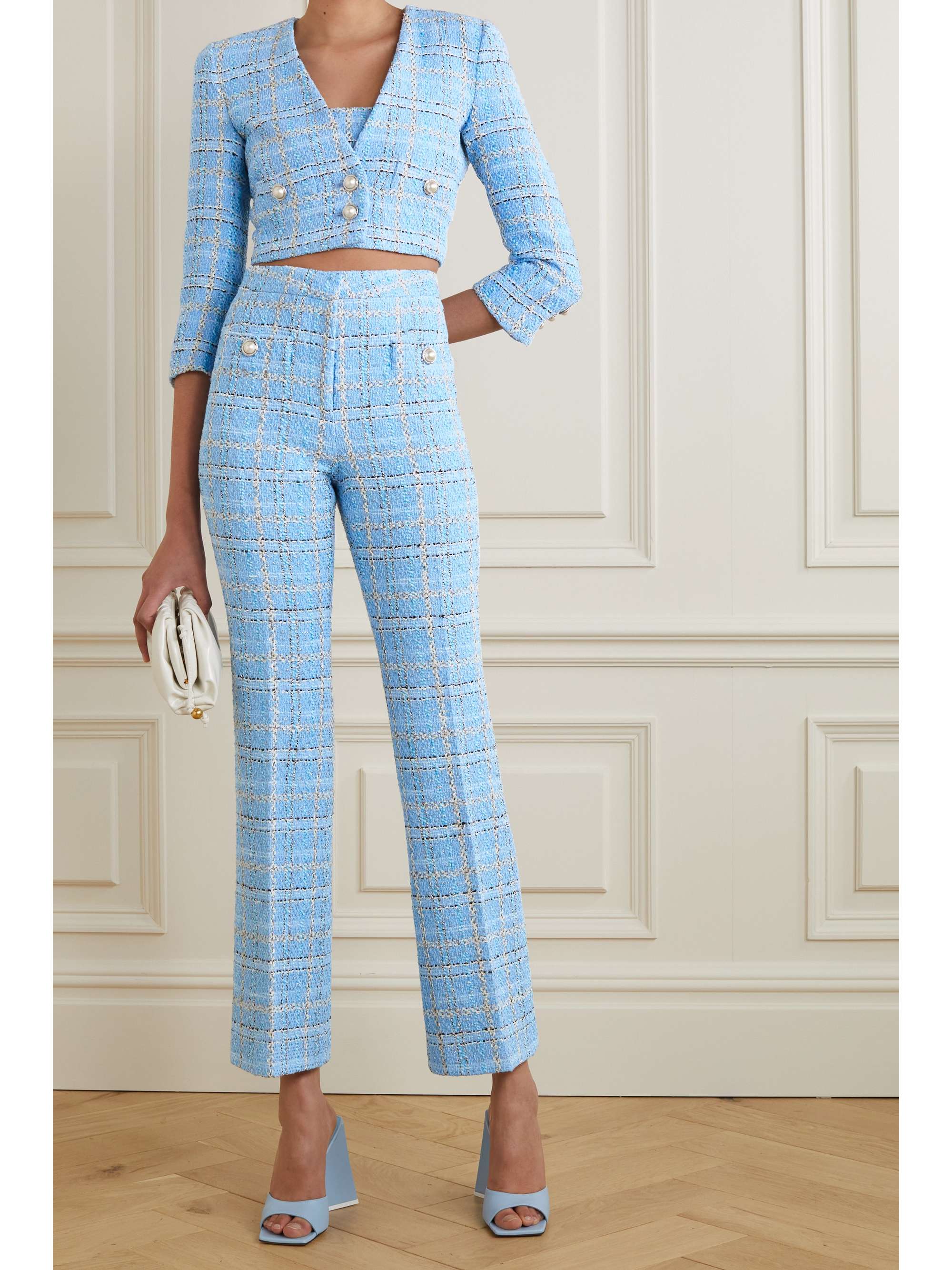 tweed flared pants | ALESSANDRA RICH 