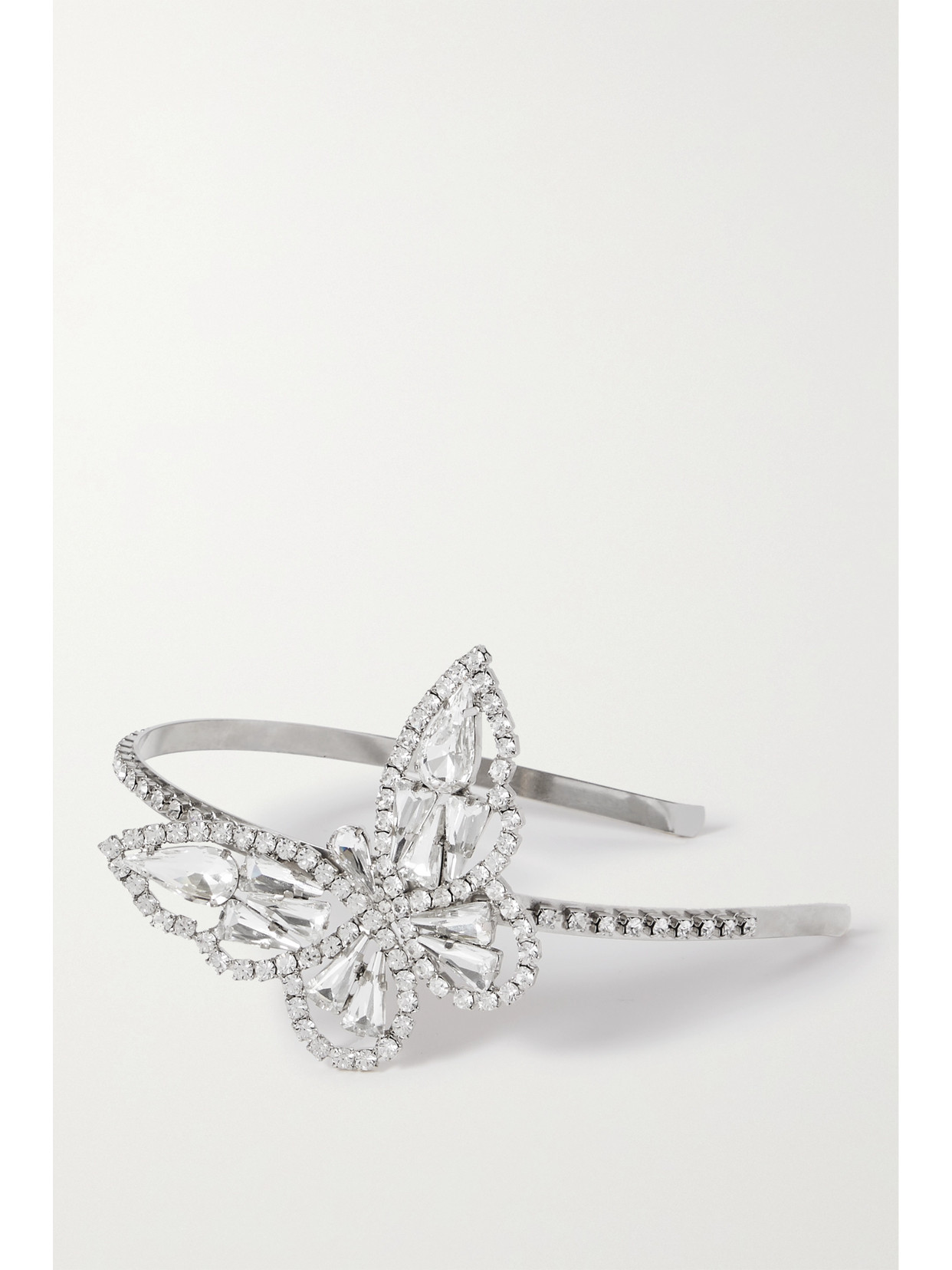 Alessandra Rich Silver Crystal-Embellished Headband Czarina Headband -- Crystal – Jennifer Behr LLC main image 4
