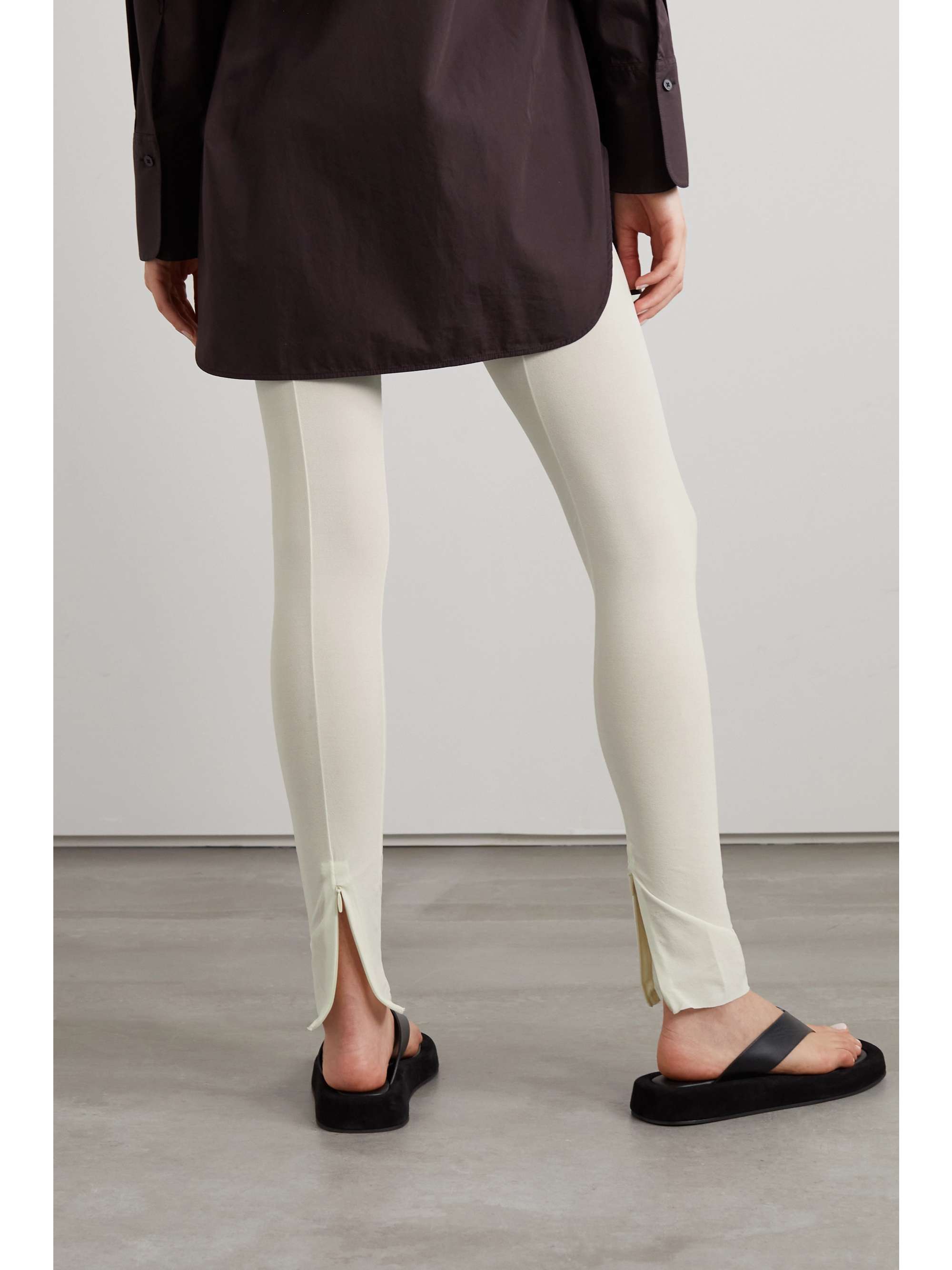 THE ROW Fraidy stretch-silk jersey leggings
