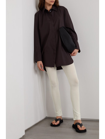 The Row Fraidy stretch-silk jersey leggings