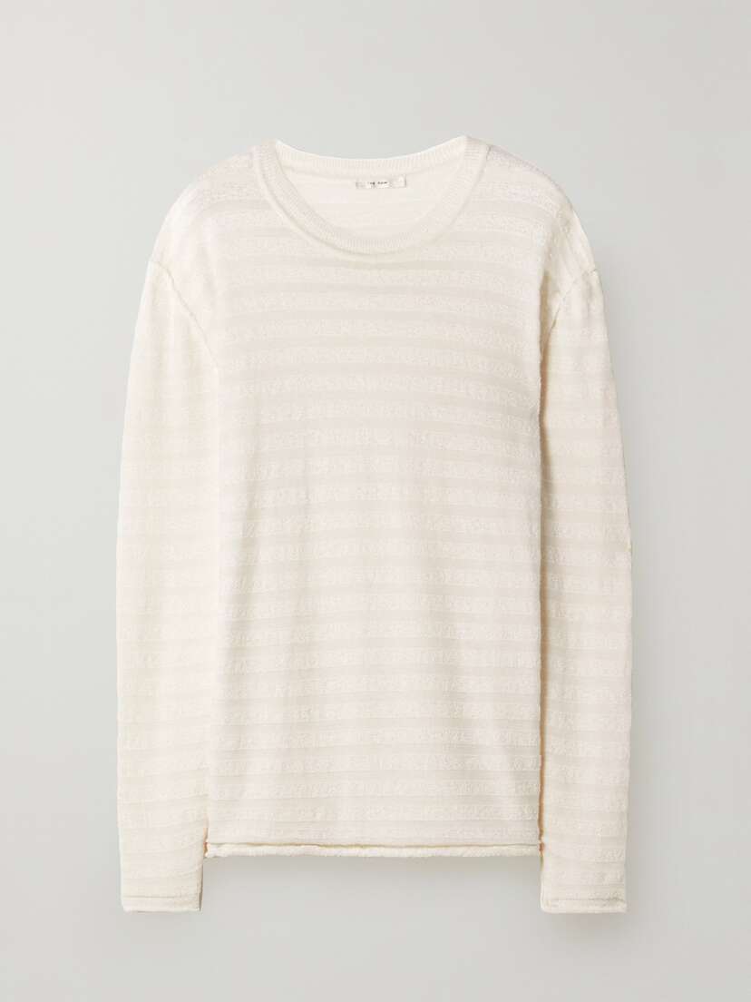 The Row Giusti Striped Knitted Sweater - x large